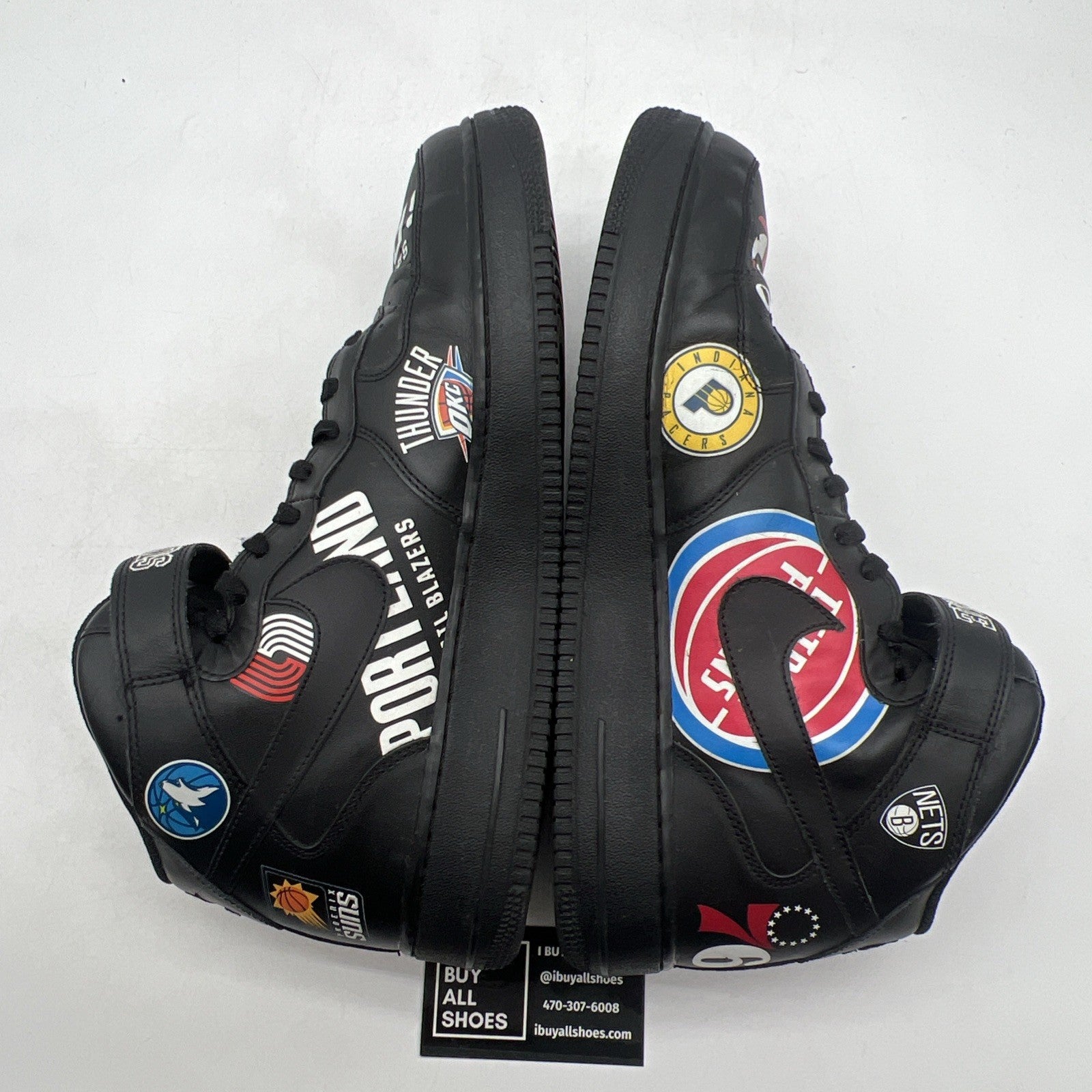 Size 13 - Nike Supreme x NBA x Air Force 1 07 Mid Black (AQ8017-001)