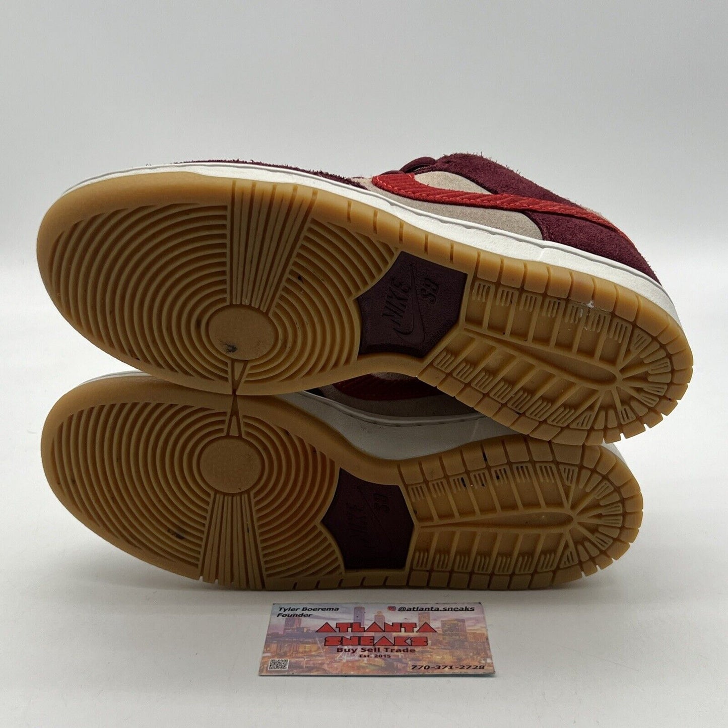 Size 4.5 - Nike Skate Like a Girl x Dunk SB Low White Maroon Suede (DX4589-600)