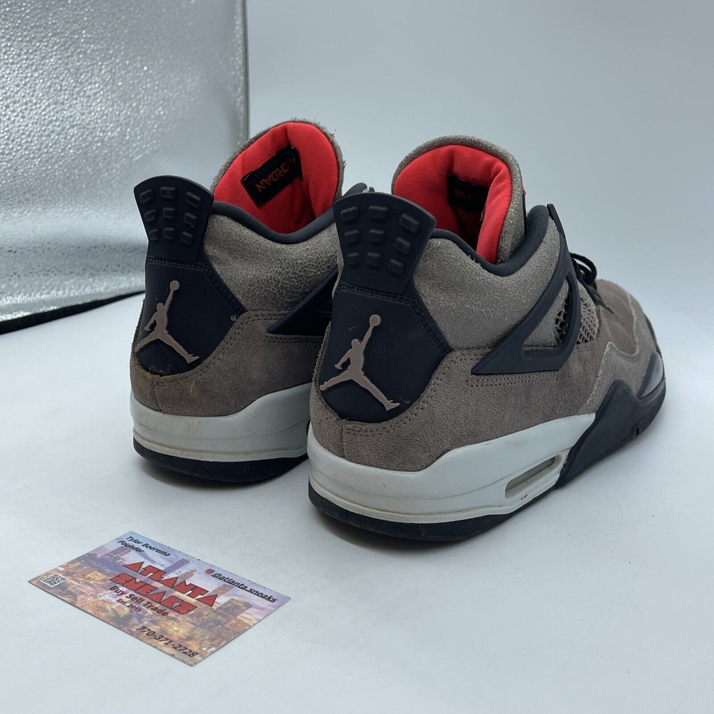 Size 10.5 - Jordan 4 Retro Mid Taupe Haze Brown Black Suede Leather (DB0732-200)