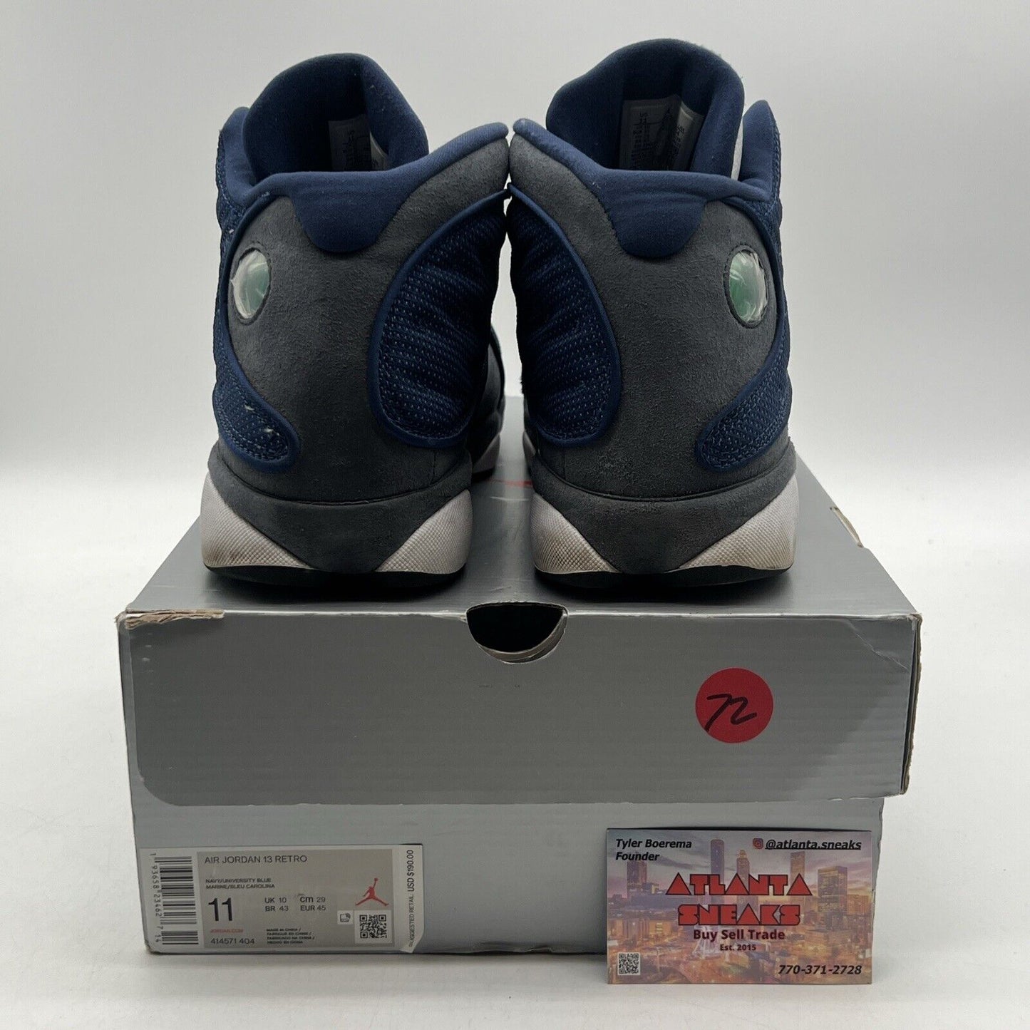 Size 11 - Jordan 13 Retro Mid Flint Blue White Grey Suede Leather (414571-404)