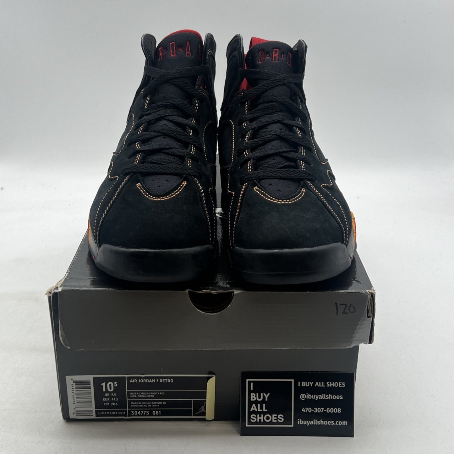 Size 10.5 - Air Jordan 7 Retro 2006 Citrus (304775-081)