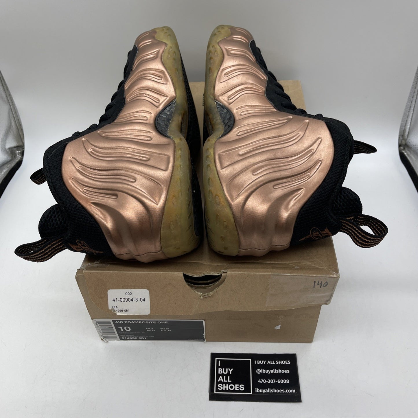 Size 10 - Nike Air Foamposite One Dirty Copper Black Suede (314996-081)