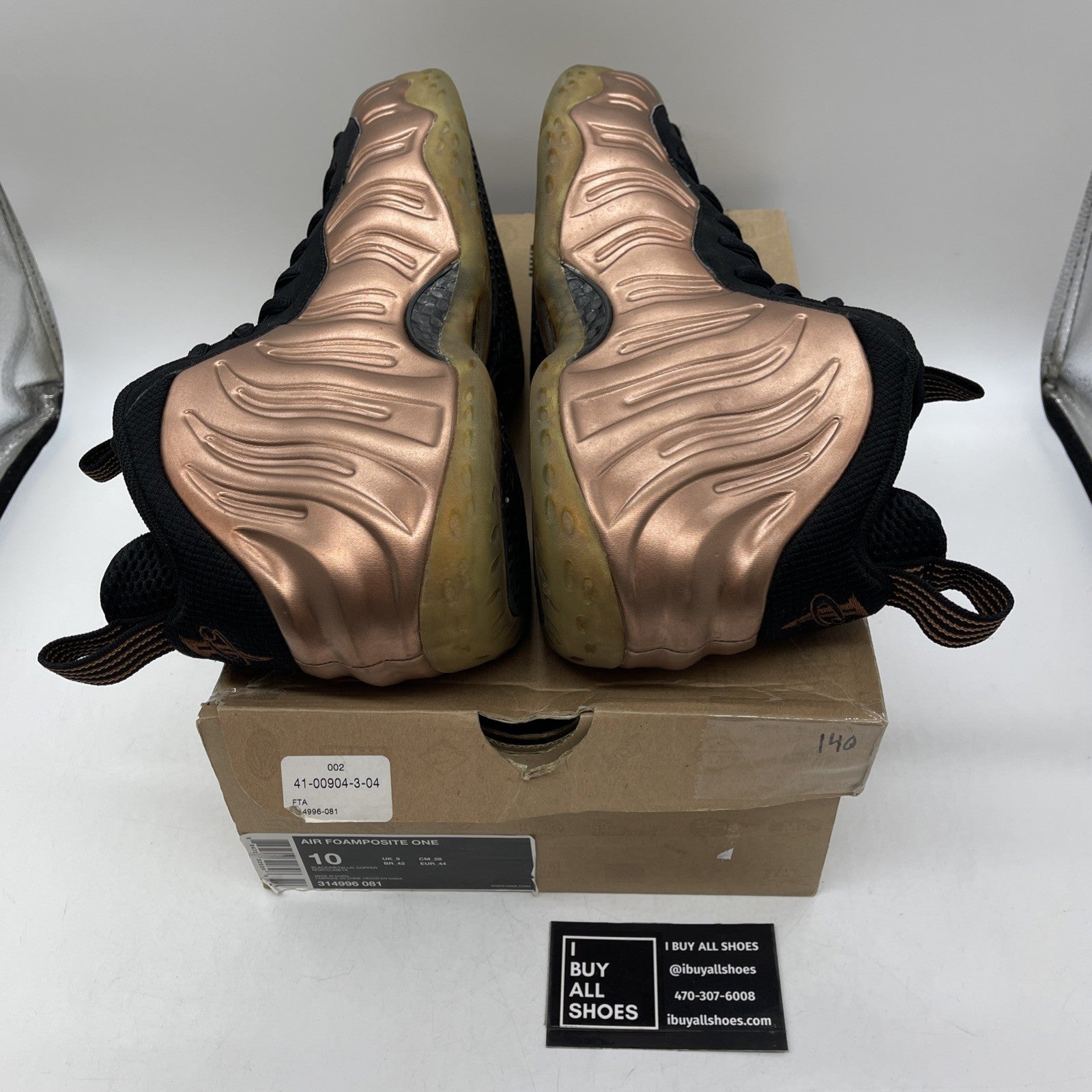 Size 10 - Nike Air Foamposite One Dirty Copper Black Suede (314996-081)