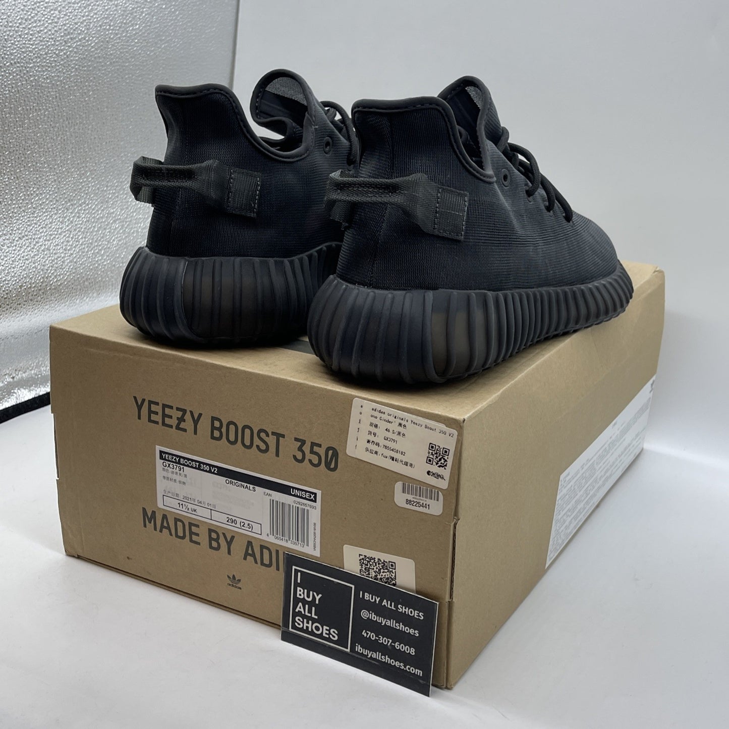 Size 12 - adidas Yeezy Boost 350 V2 Mono Cinder Black (GX3791)