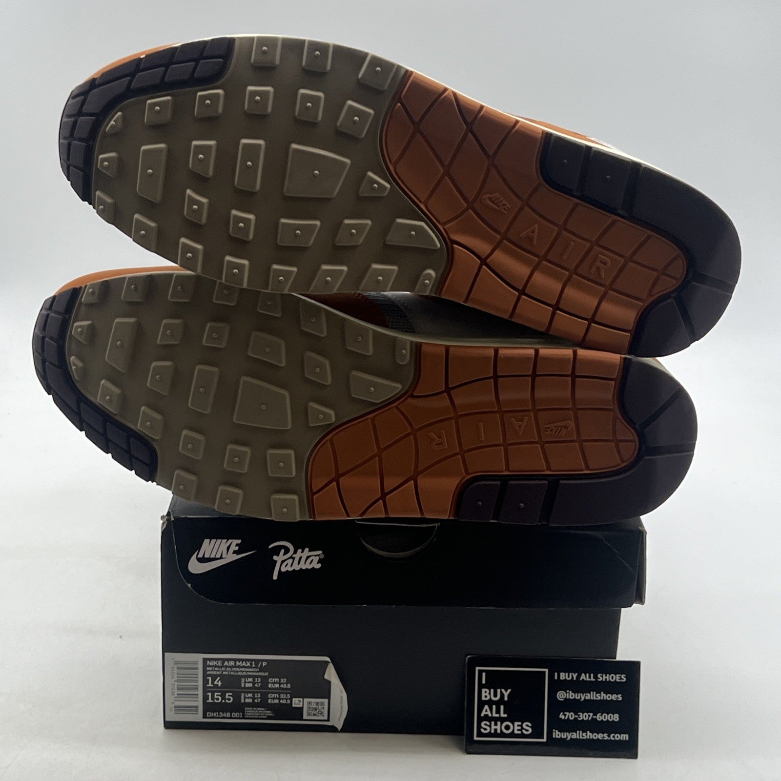 Size 14 - Nike Air Max 1 Patta Waves Monarch (DH1348-001)