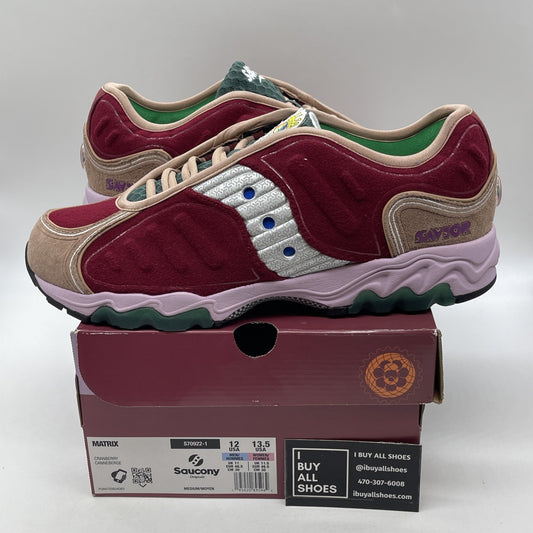 Size 12 - Saucony Jae Tips x Matrix No Shoes In The House Cranberry (S70922-1)