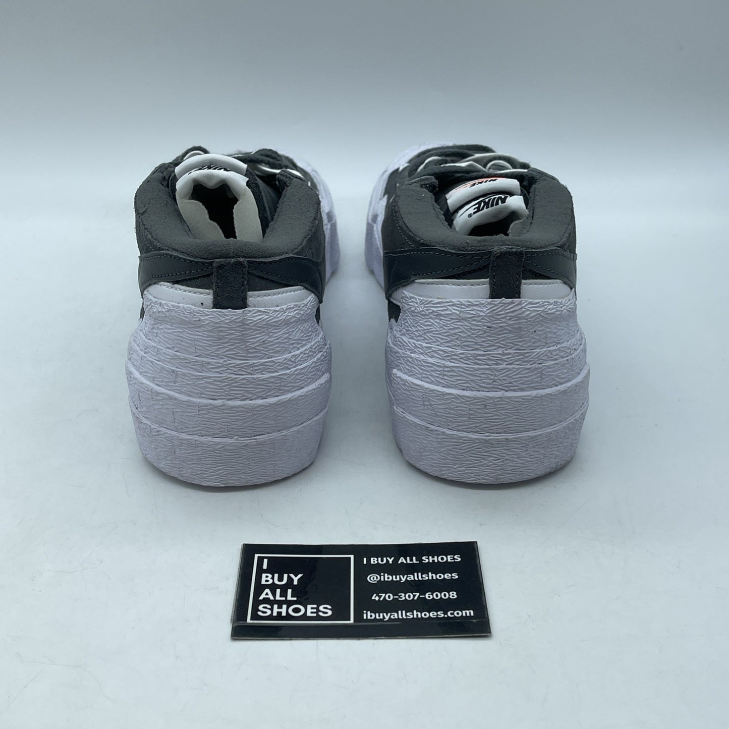 Size 11 - Nike sacai x Blazer Low Iron Grey White Suede Leather (DD1877-002)