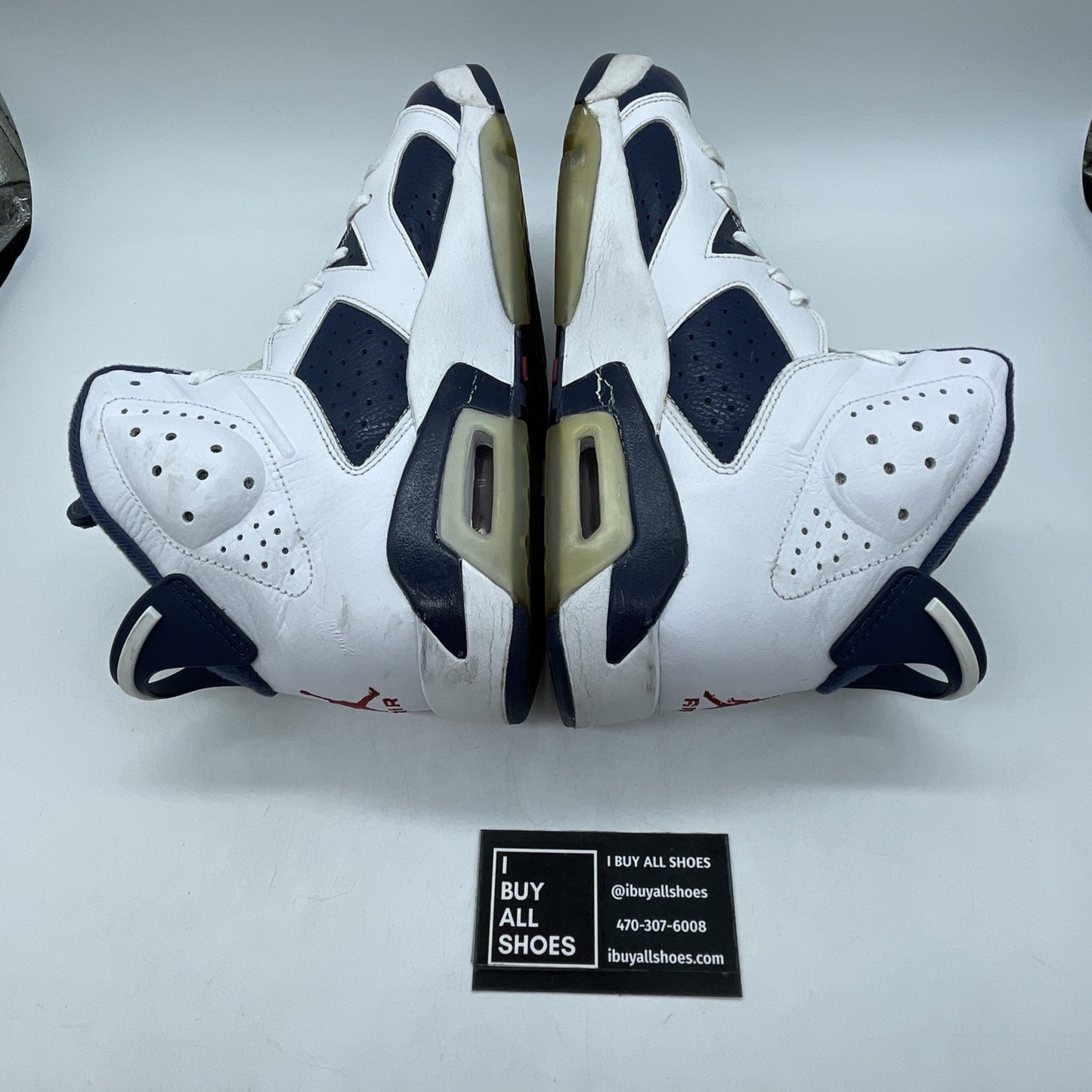 Size 9 - Air Jordan 6 Retro 2012 Olympic Blue White Leather (384664-130)
