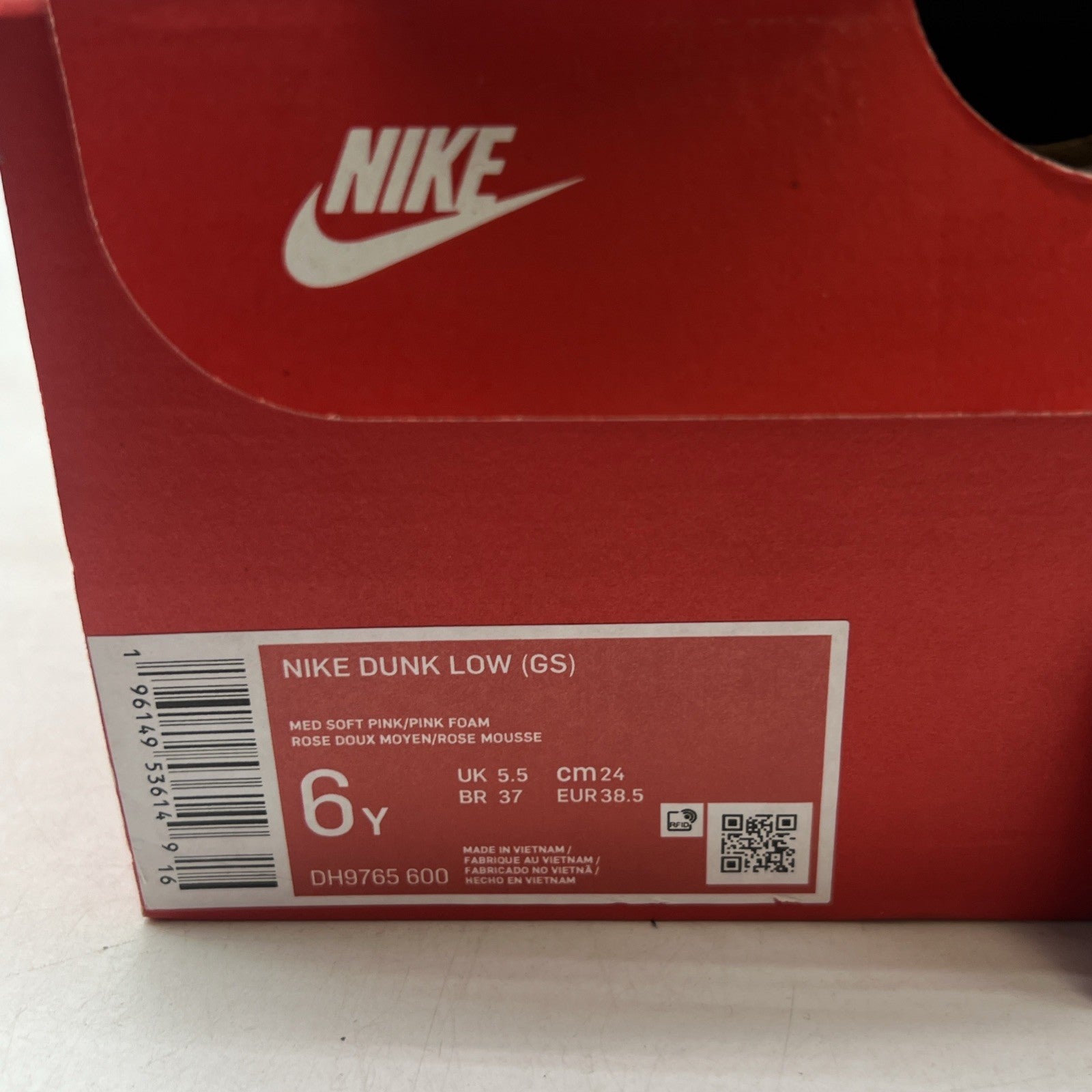 Size 6Y - Nike Dunk Low (GS) “Triple Pink” (DH9765-600)
