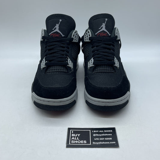 Size 10 - Jordan 4 Retro SE Mid Black Canvas Grey Suede (DH7138-006)