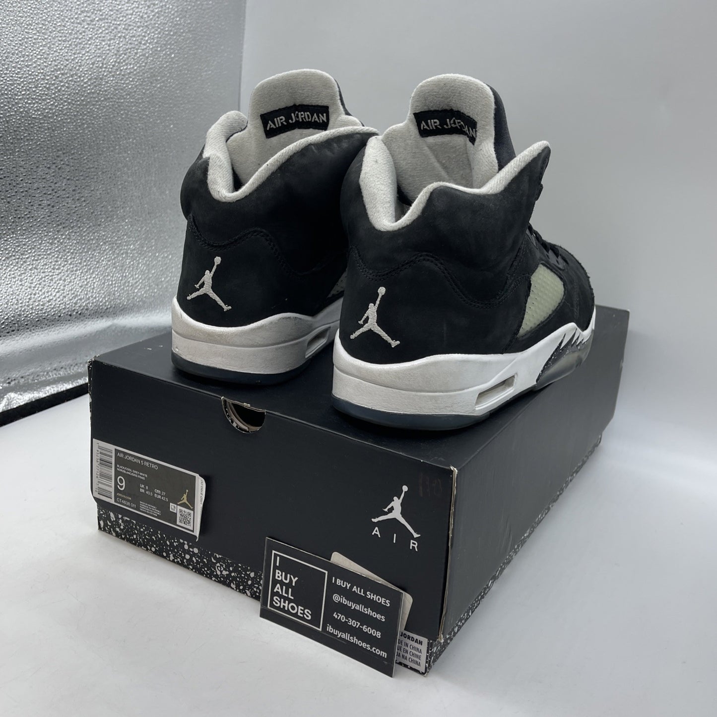 Size 9 - Jordan 5 Retro Mid Oreo Black White Suede (CT4838-011)