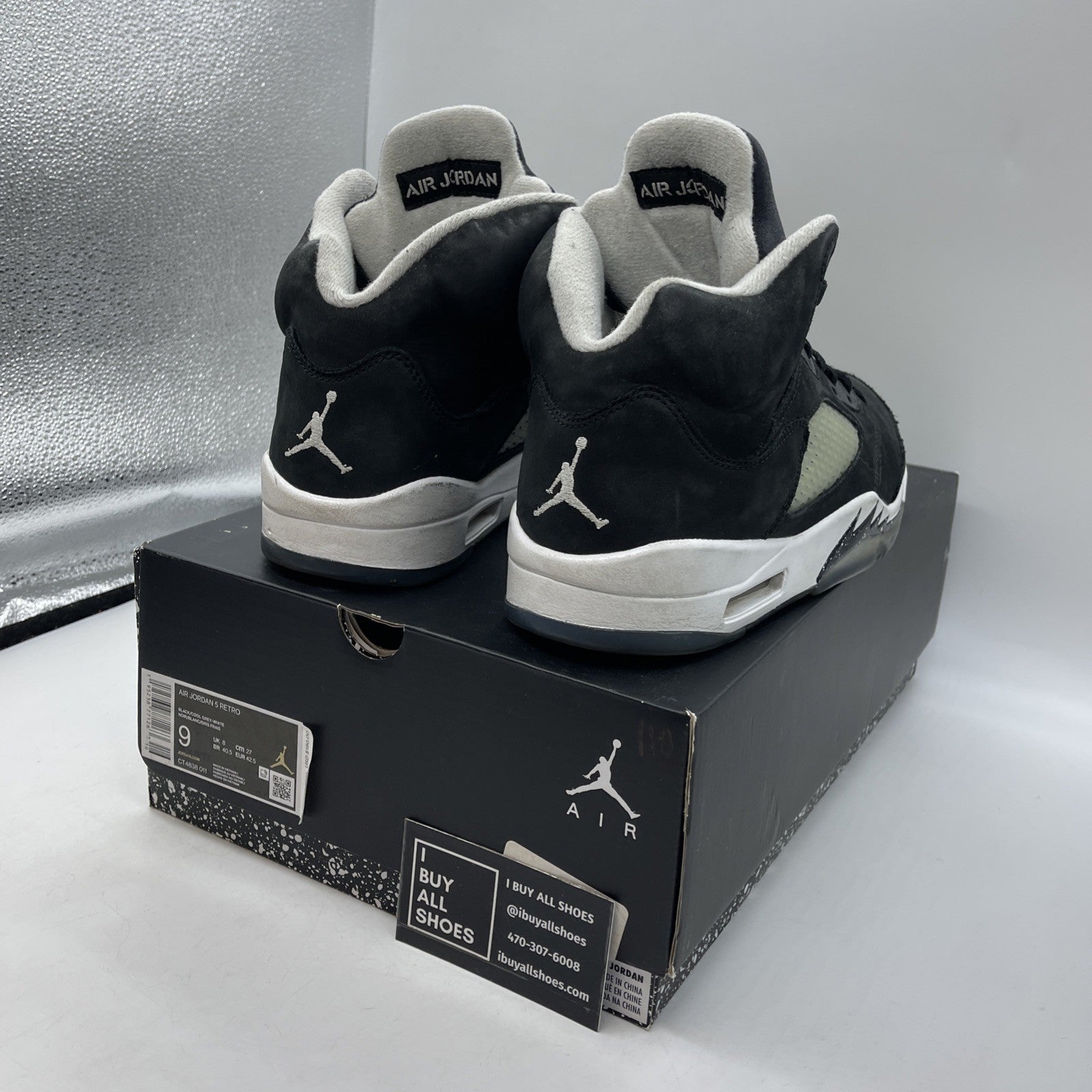 Size 9 - Jordan 5 Retro Mid Oreo Black White Suede (CT4838-011)
