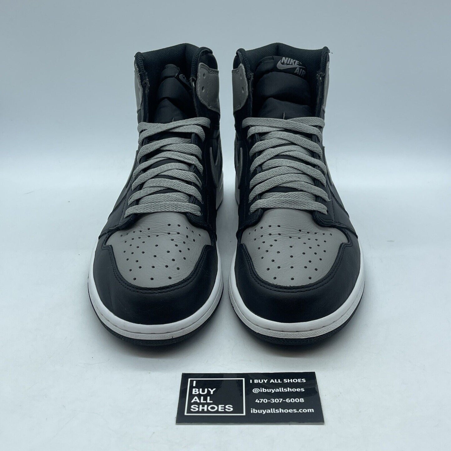 Size 12 - Jordan 1 Retro OG High Shadow Grey Black White Leather (555088-013)