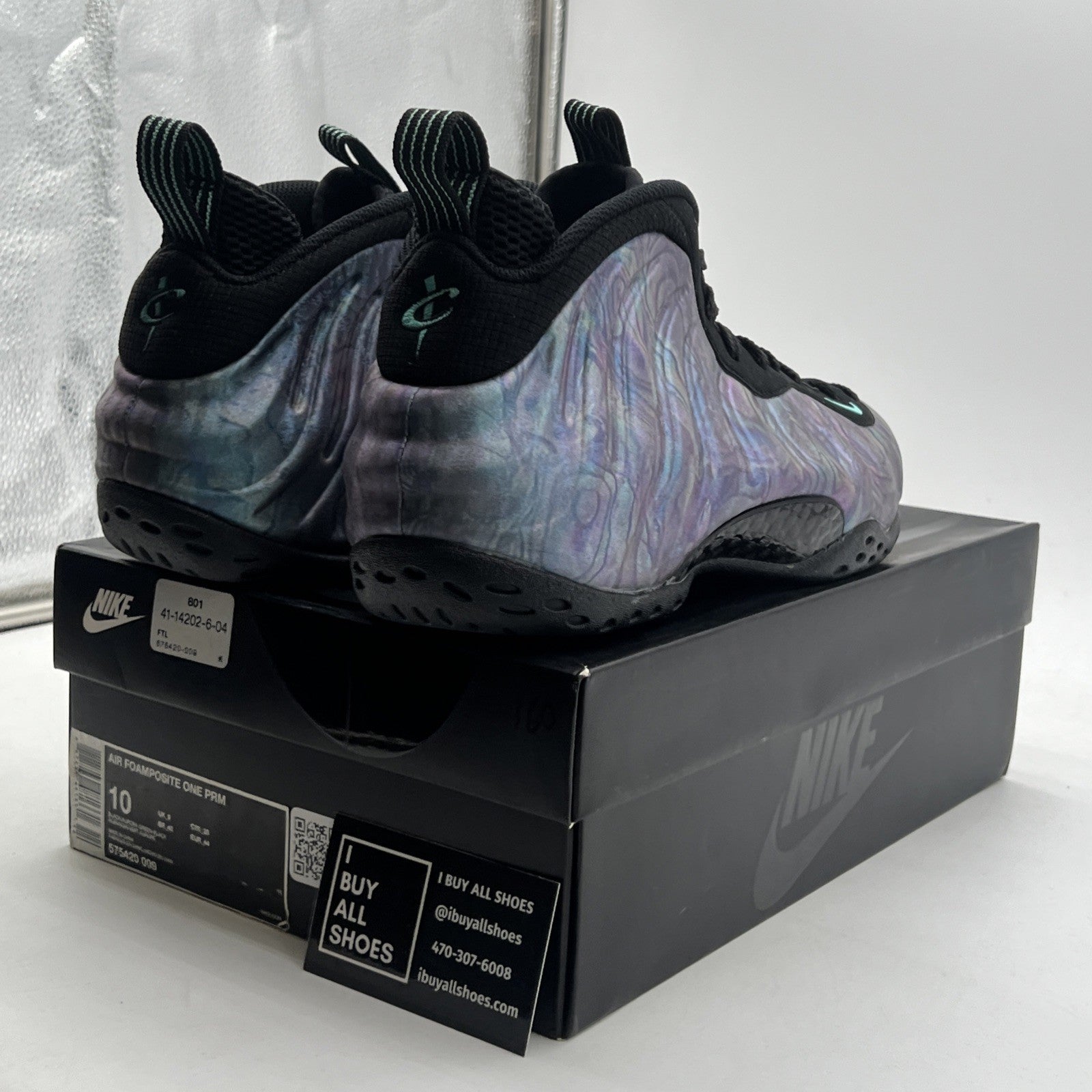 Size 10 - Nike Air Foamposite One Premium Abalone (575420-009)