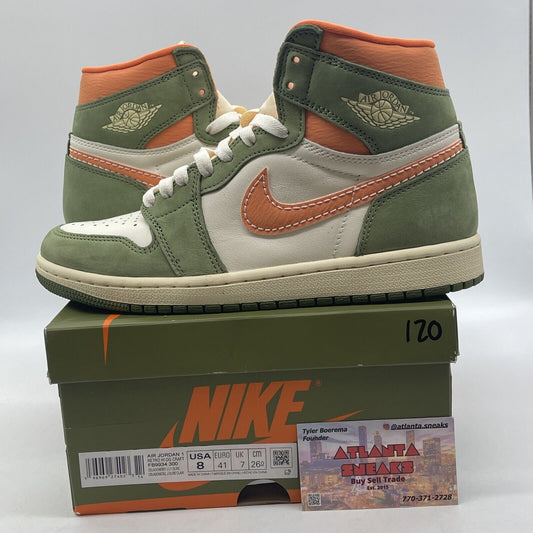 Size 8 - Air Jordan 1 Retro OG Craft High Celadon White Orange (FB9934-300)