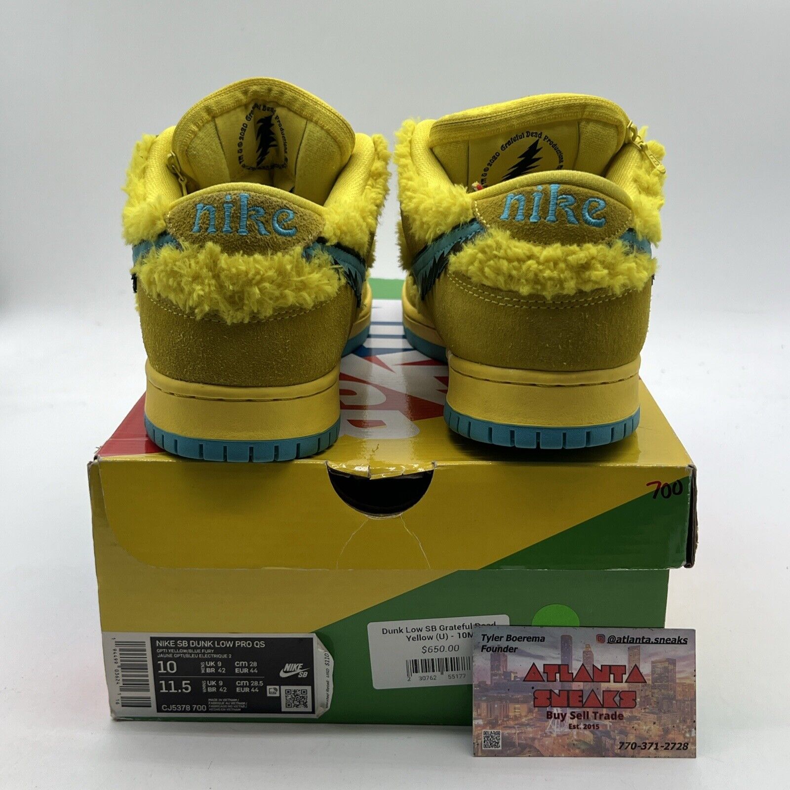 Size 10 - Nike Dunk Low SB x Grateful Dead Yellow Bear (CJ5378-700)