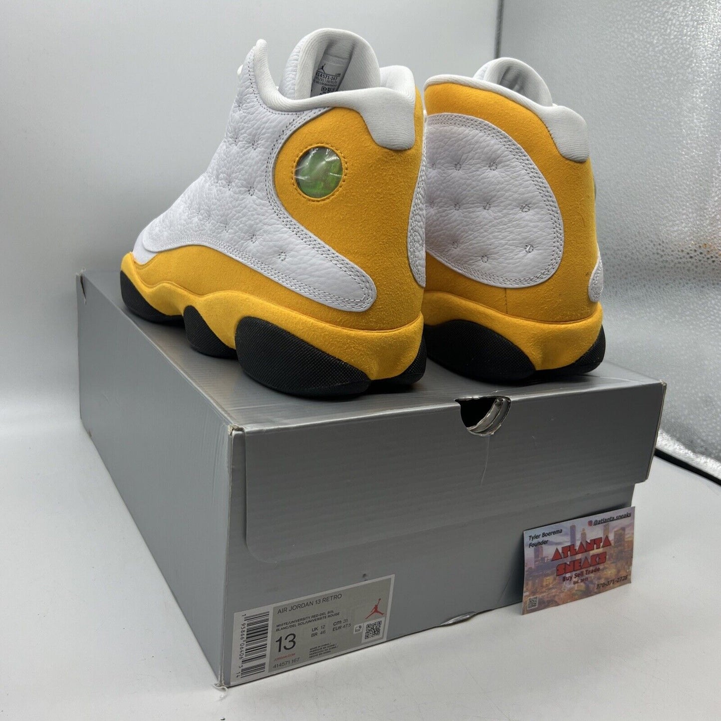 Size 13 - Jordan 13 Del Sol 2022 Brand New Og All White Black Yellow