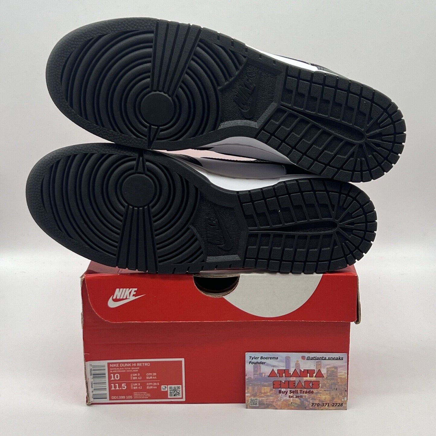 Size 10 - Nike Dunk High Black White Brand New Og All