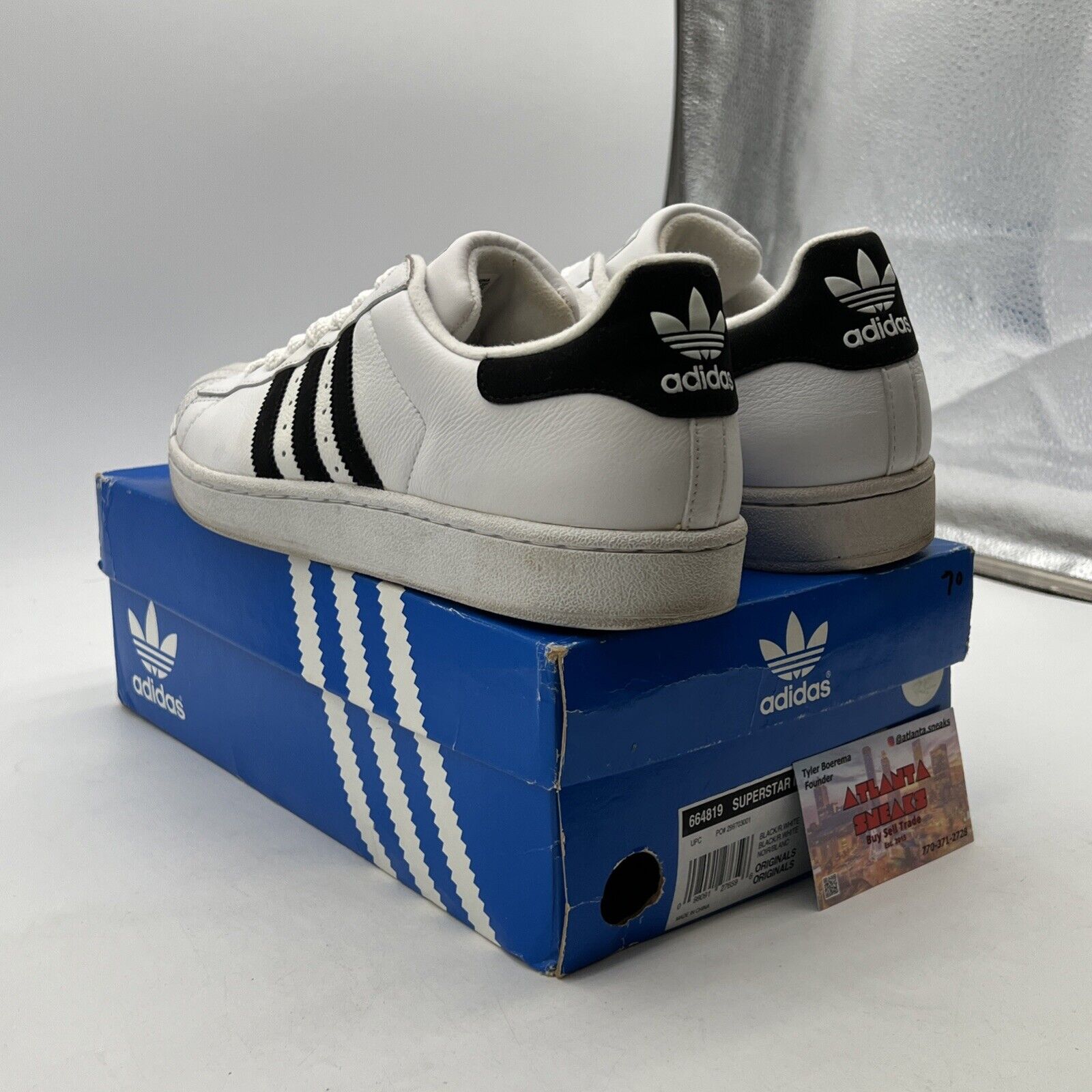 Size 13 - adidas Superstar 2 Black White (664819)