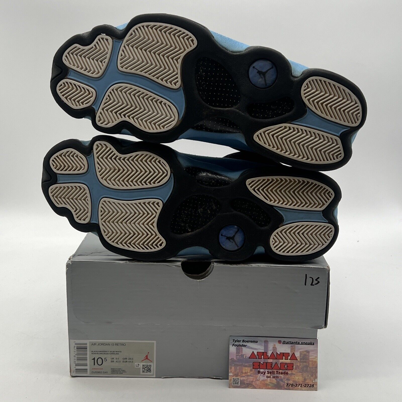 Size 10.5 - Jordan 13 Retro Mid Black University Blue Leather (DJ5982-041)