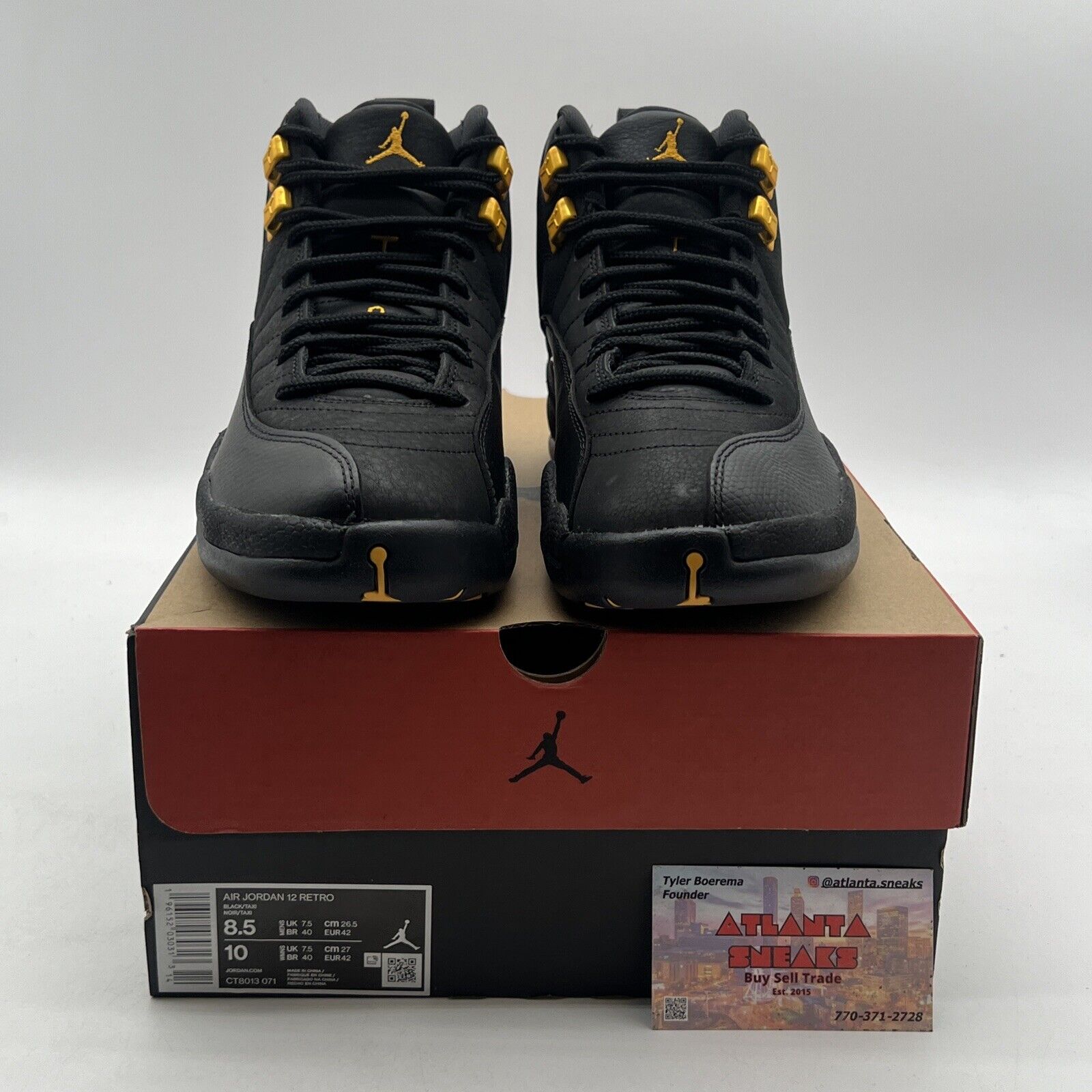 Size 8.5 - Air Jordan 12 Retro Mid Black Taxi (CT8013-071)