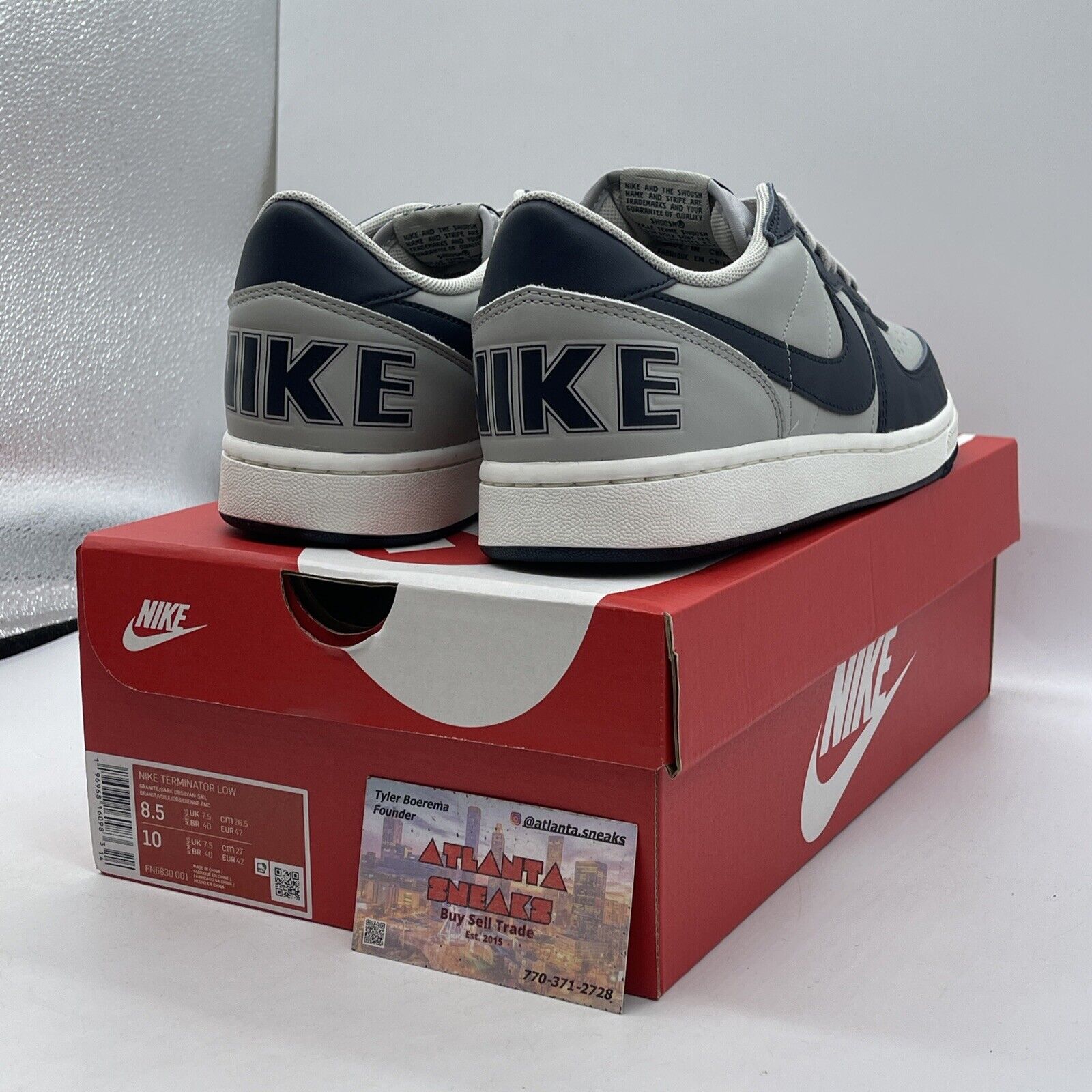 Size 8.5 - Nike Terminator Low Georgetown Blue Grey Leather (FN6830-001