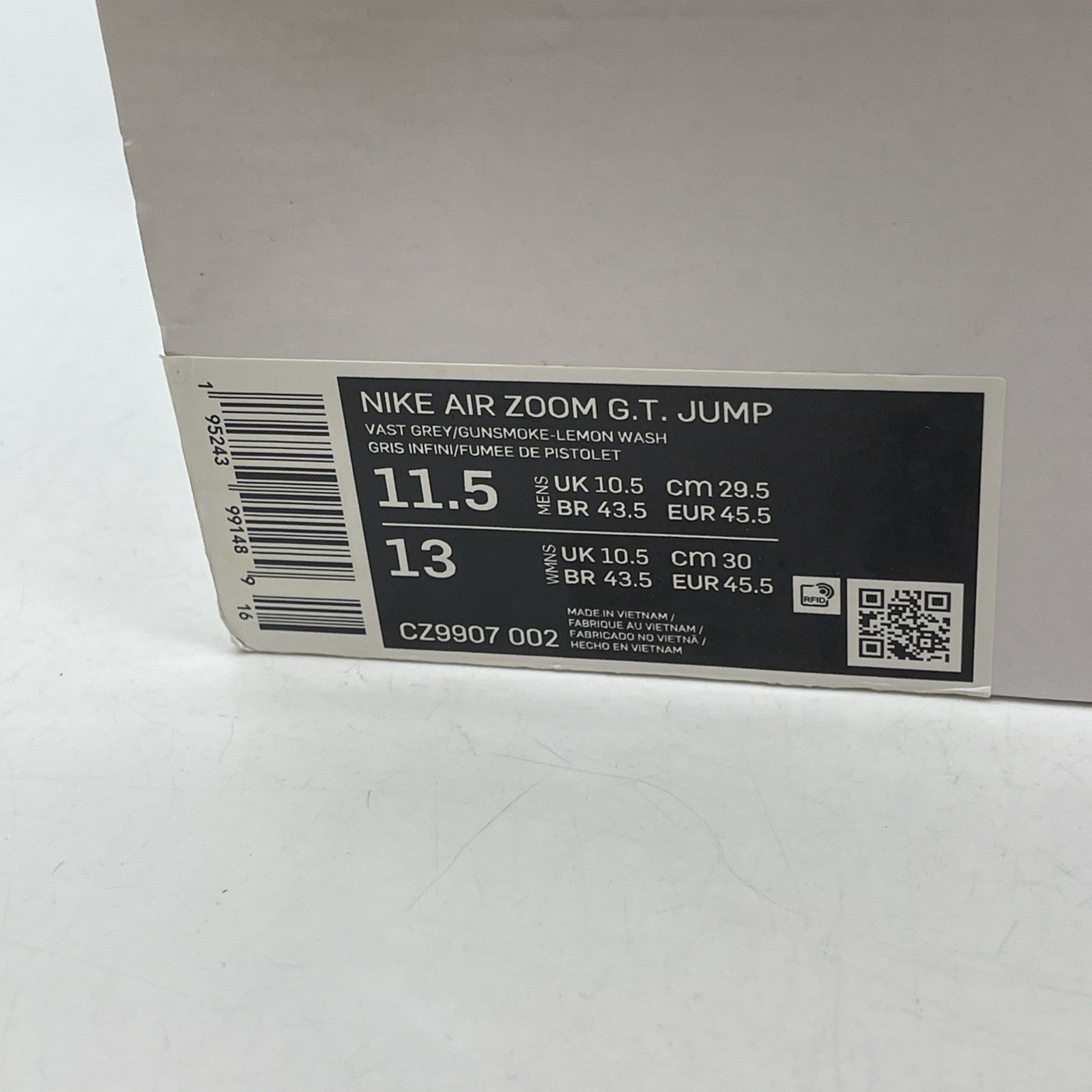 Size 11.5 - Nike Air Zoom GT Jump Vast Grey (CZ9907-002)