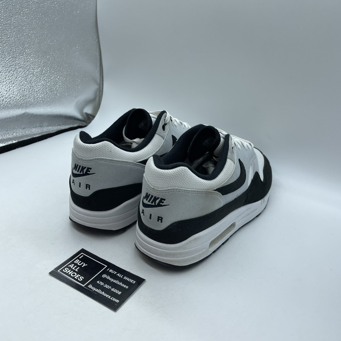 Size 9.5 - Nike Air Max 1 White Black (FD90821-107)