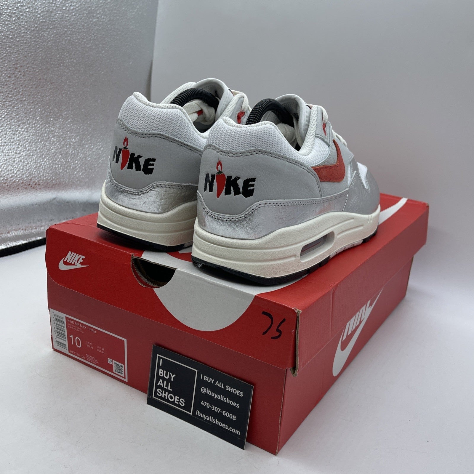 Size 10 - Nike Air Max 1 Premium SE Hot Sauce (HF7746-100)
