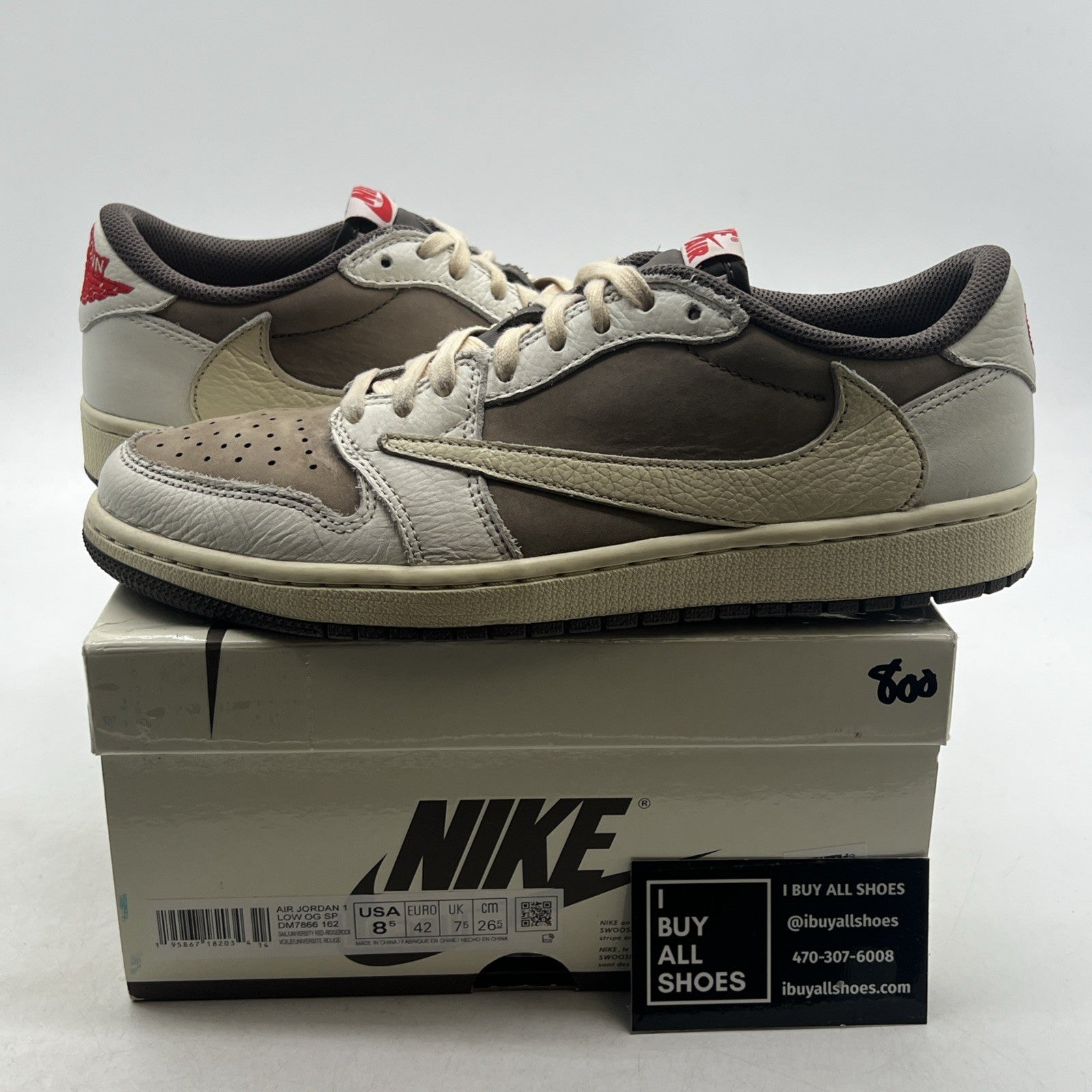 Size 8.5 - Air Jordan 1 Low OG x Travis Scott Reverse Mocha (DM7866-162)
