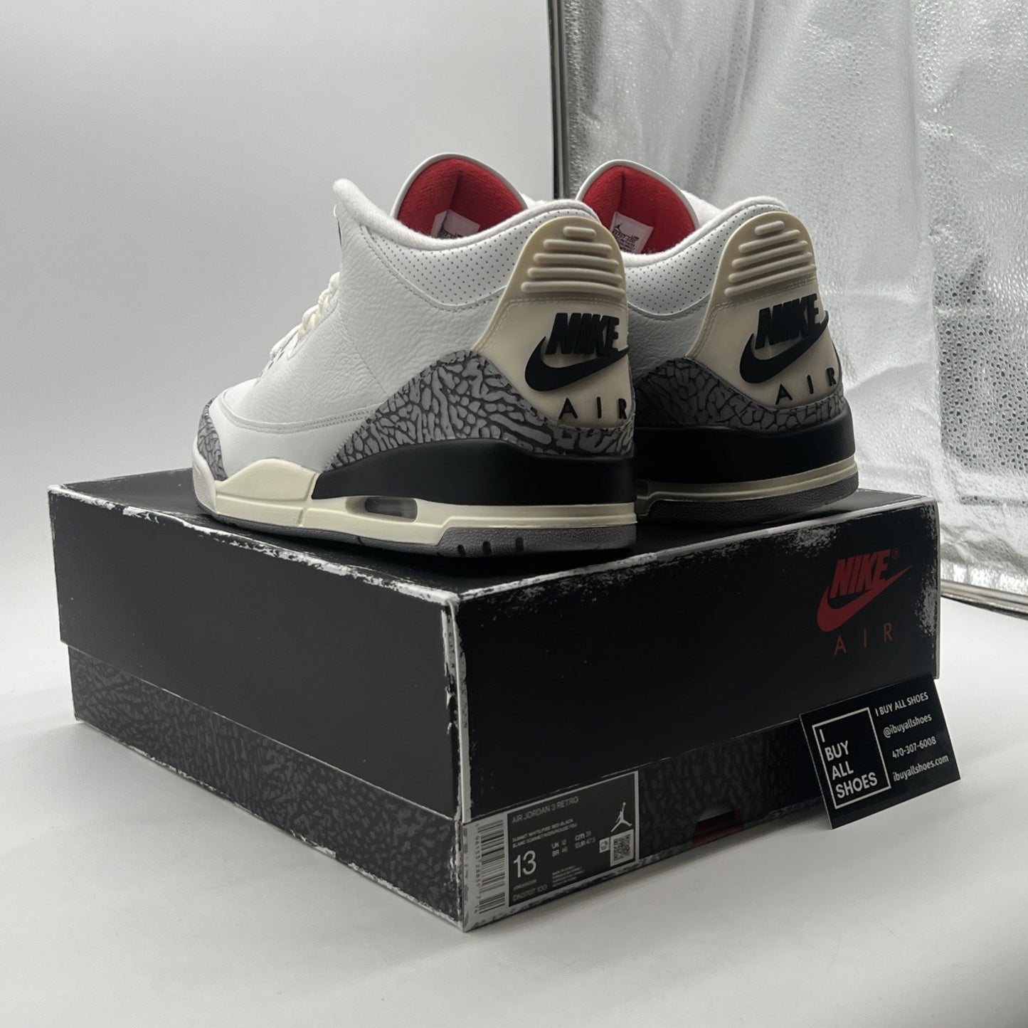 Size 13 - Air Jordan 3 Retro Mid White Cement Reimagined (DN3707-100)