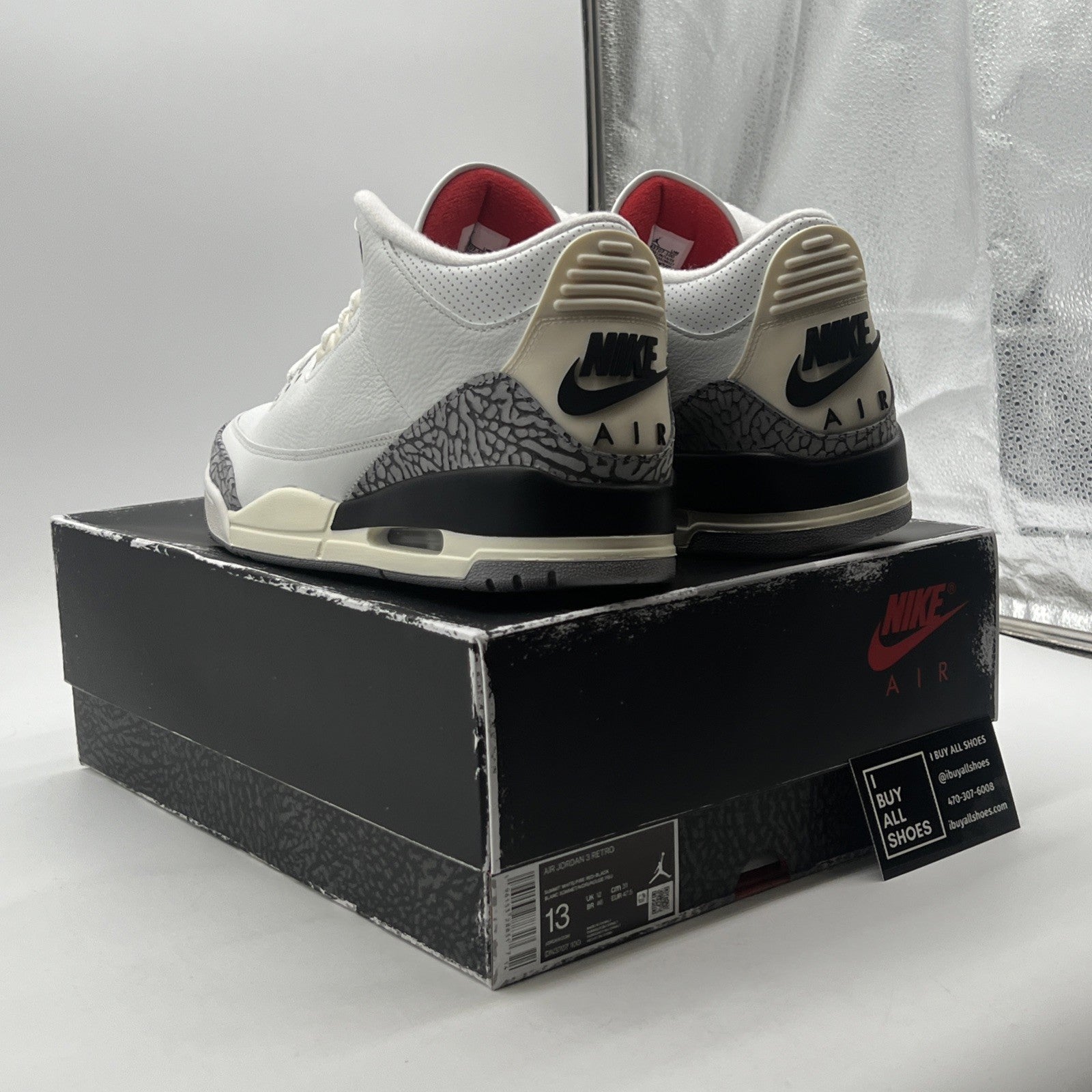 Size 13 - Air Jordan 3 Retro Mid White Cement Reimagined (DN3707-100)