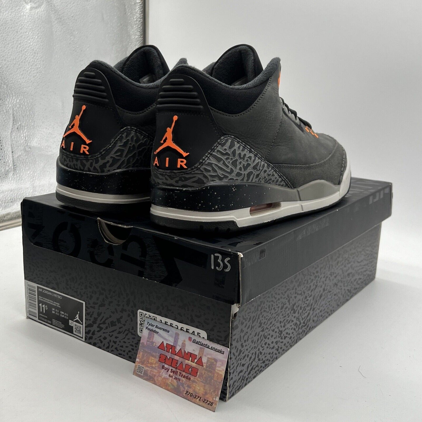 Size 11.5 - Jordan 3 Retro 2023 Mid Fear Orange Suede White Grey (CT8532-080)