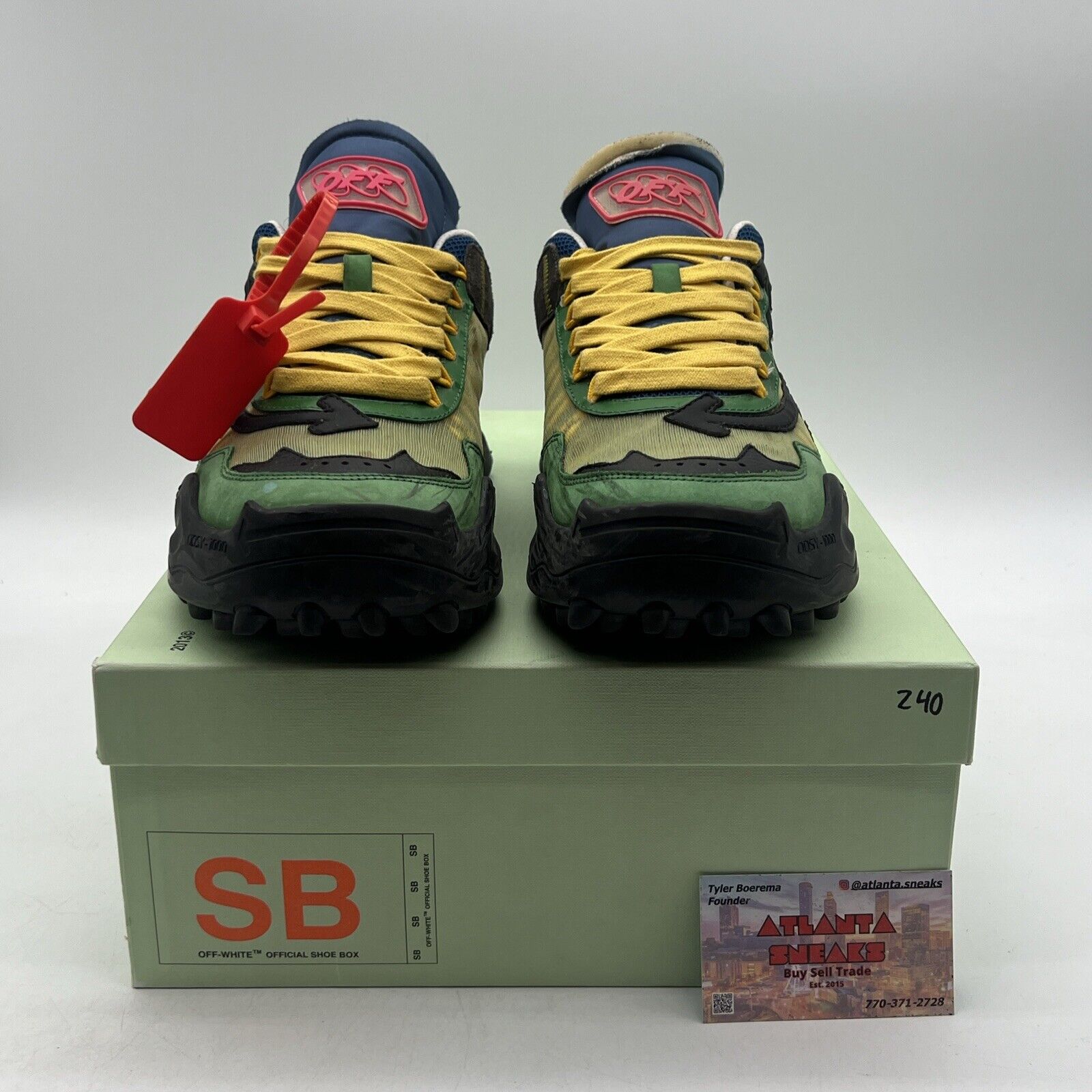 Size 9 - Off-White ODSY-1000 Dark Green Black Blue (ODSY-1000-GRN)