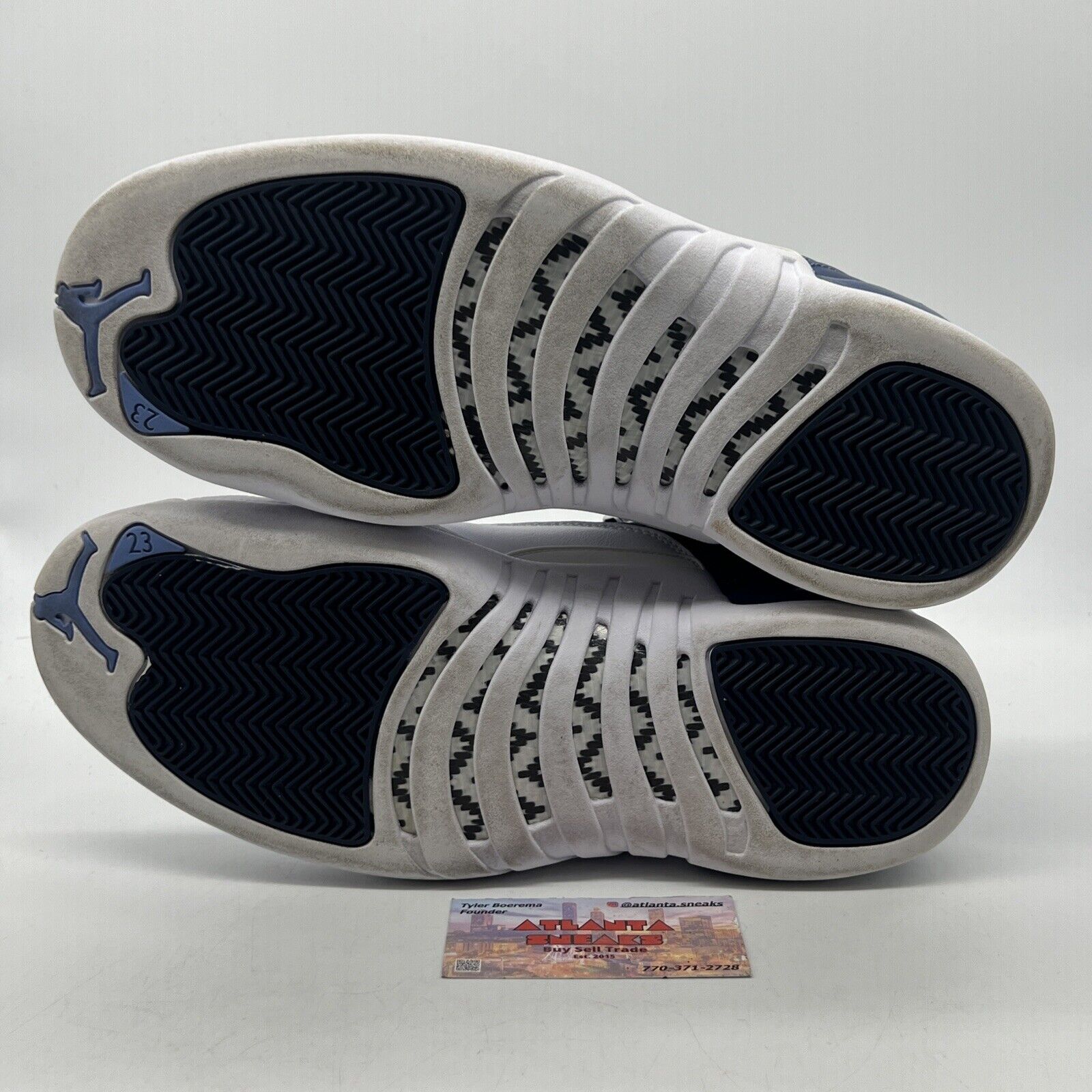 Size 11 - Jordan 12 Retro Indigo 2020 White Blue Leather (130690-404)