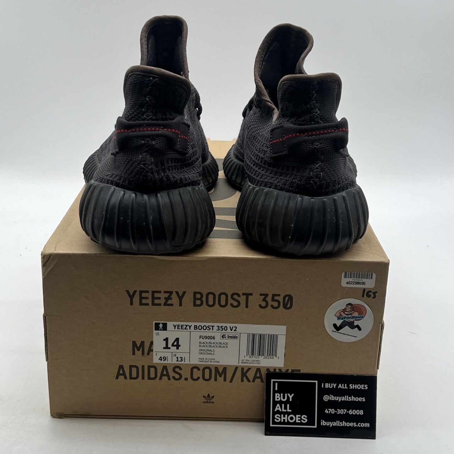 Size 14 - adidas Yeezy Boost 350 V2 Low Black Non-Reflective (FU9006)