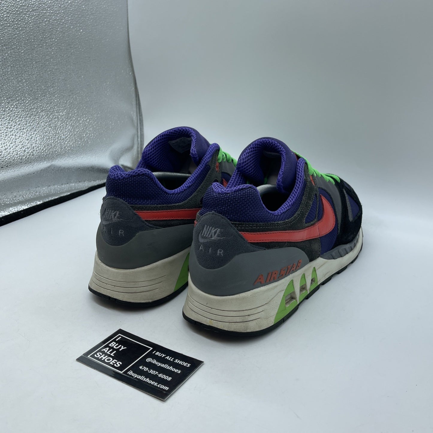 Size 13 - Nike Air Stab Premium Purple Black Grey Suede Leather (313717-581)