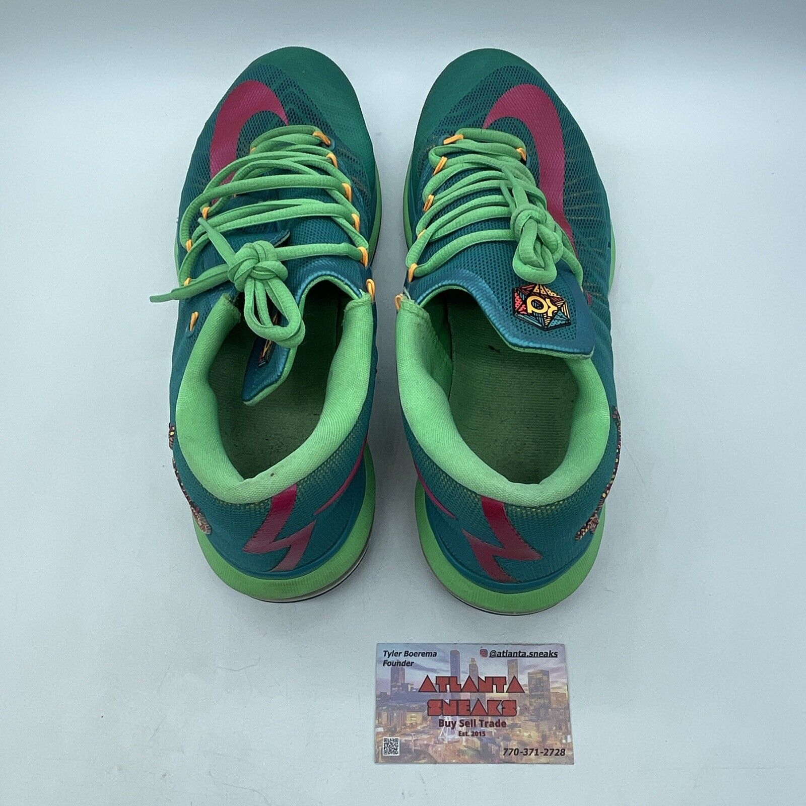 Size 9.5 - Nike KD 6 Elite Hero Pack Green Blue Pink Orange (642838-300)