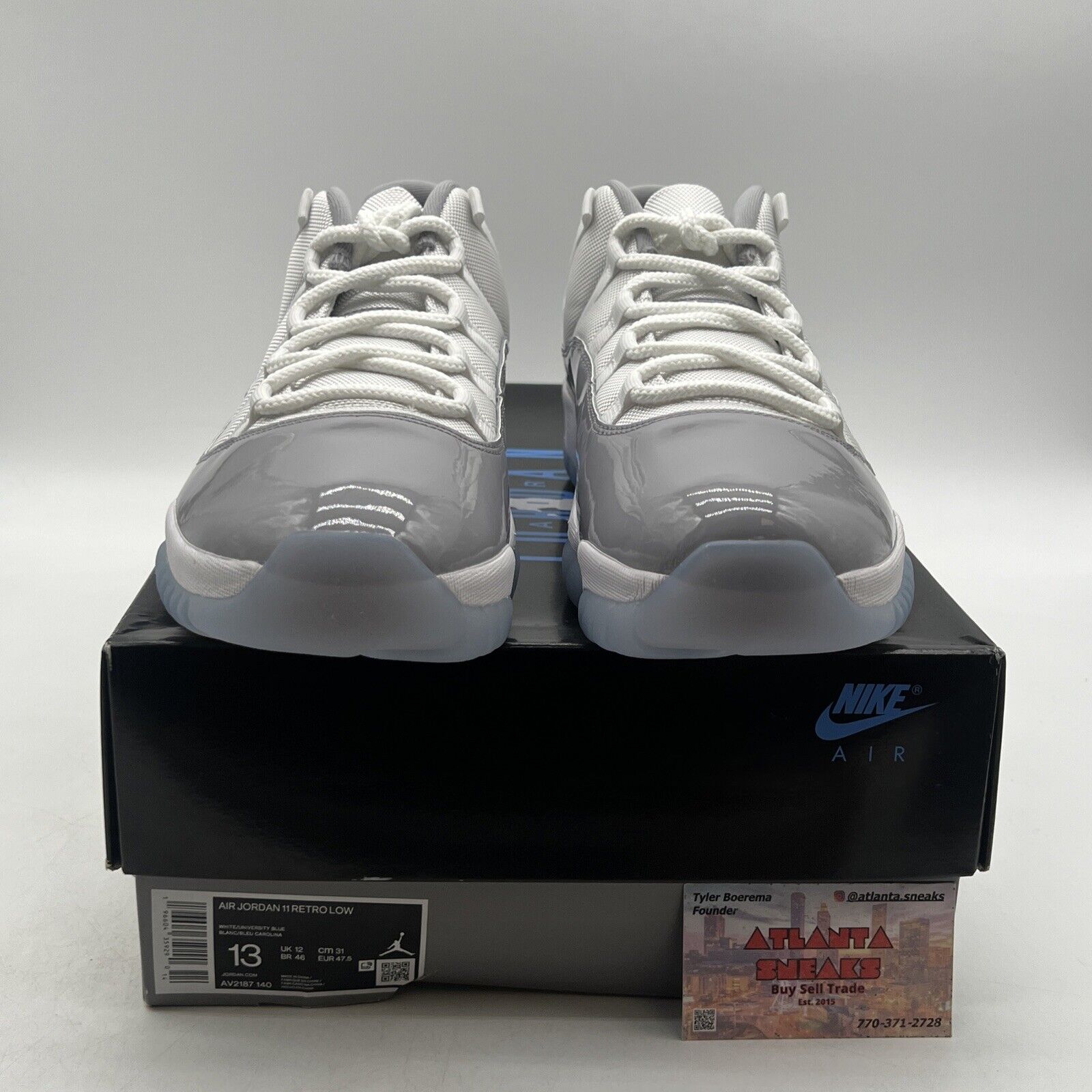 Size 13 - Air Jordan 11 Retro Low Cement Grey White Leather  (AV2187-140)