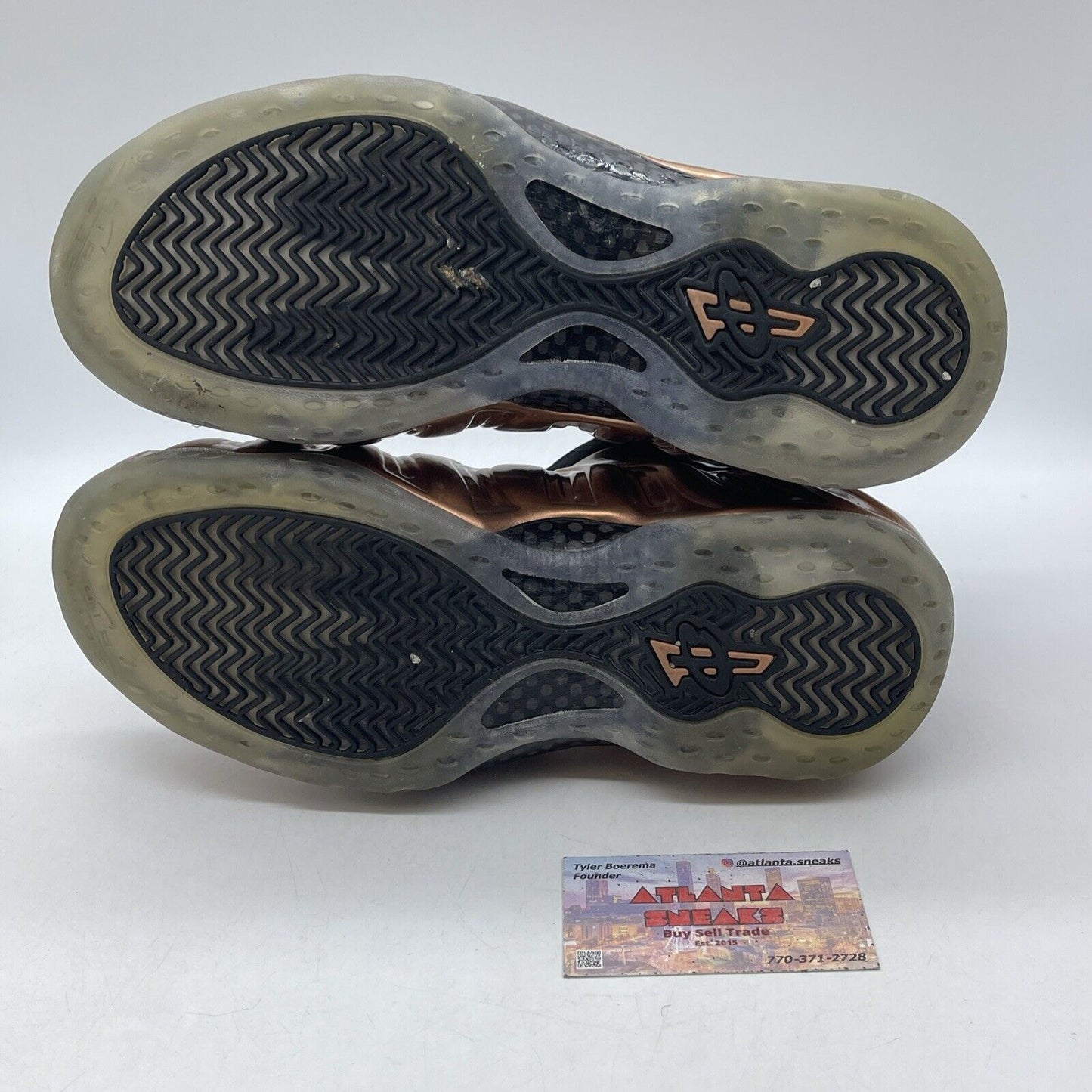 Size 9.5 - Nike Air Foamposite One 2017 Copper Leather Black Suede (314996-007)