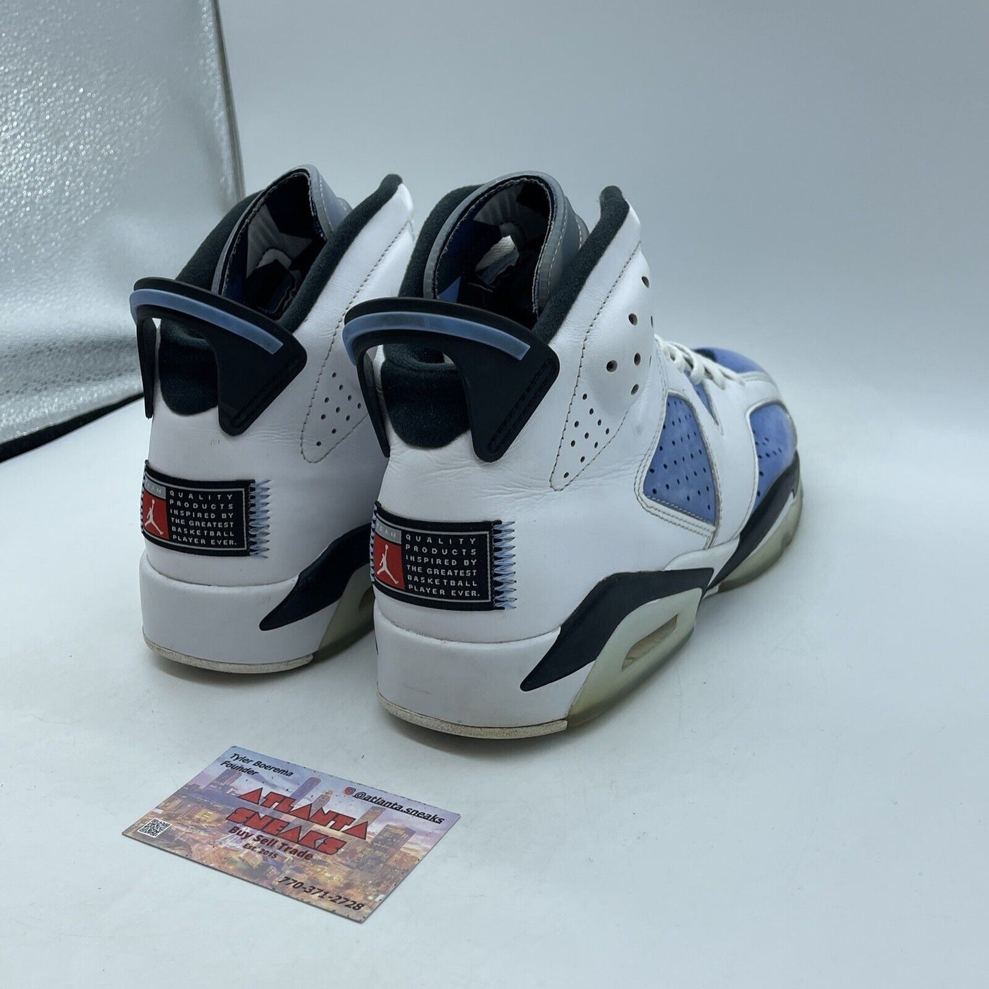 Size 10.5 - Jordan 6 Retro Mid UNC Home Blue Suede White Leather (CT8529-410)