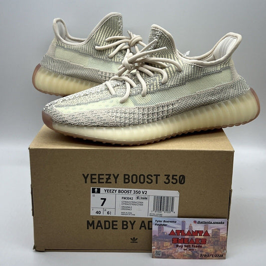 Size 7 - Yeezy Boost 350 V2 Citrin Non-Reflective Brand New Og All