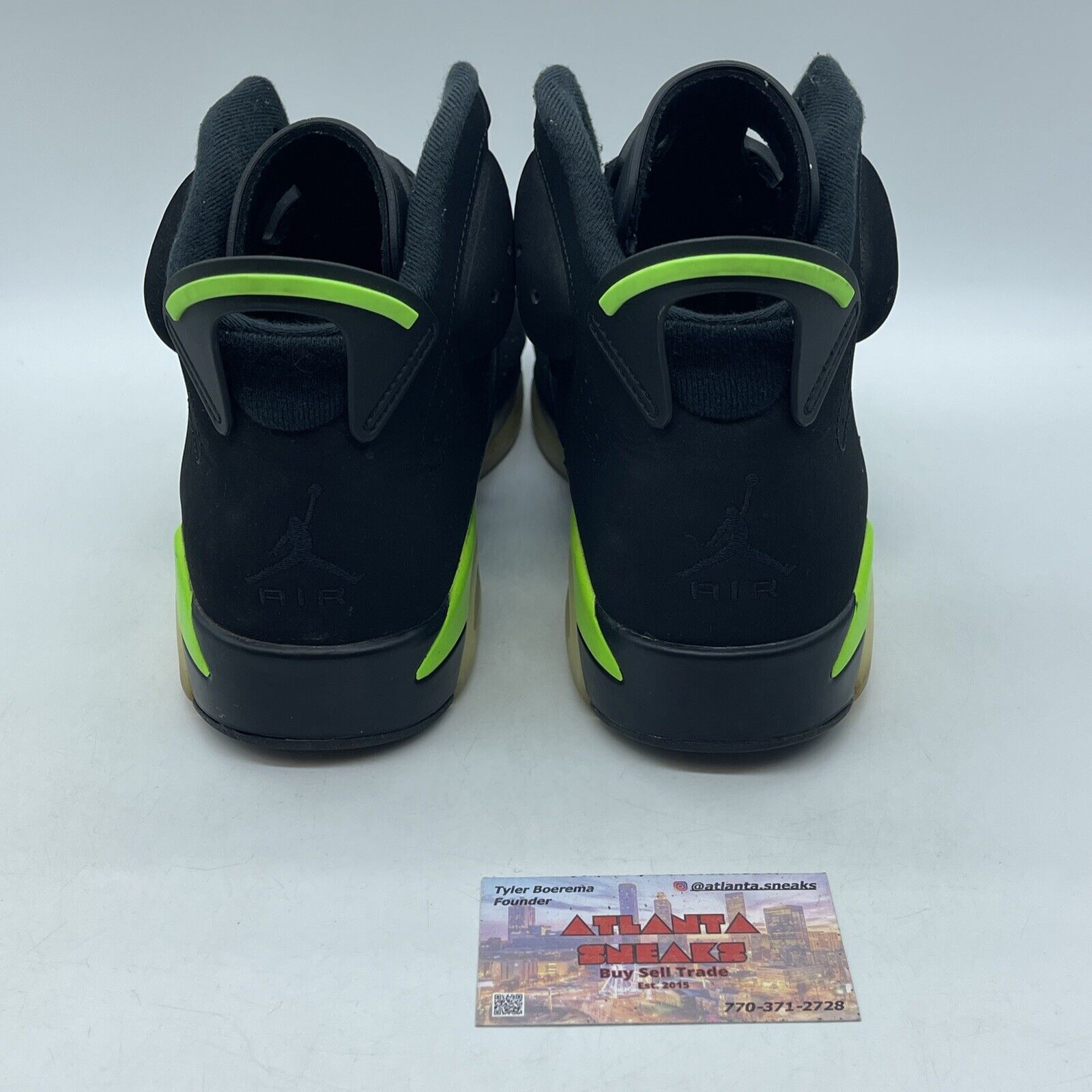 Size 11.5 - Jordan 6 Retro Electric Green White Black Suede (CT8529-003)