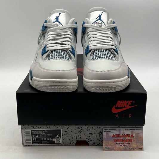 Size 11.5 - Air Jordan 4 Retro 2024 Military Blue White Leather  (FV5029-141)