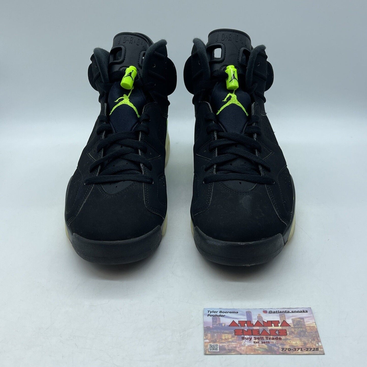 Size 10 - Jordan 6 Retro Electric Green 2021 Black Suede (CT8529-003)