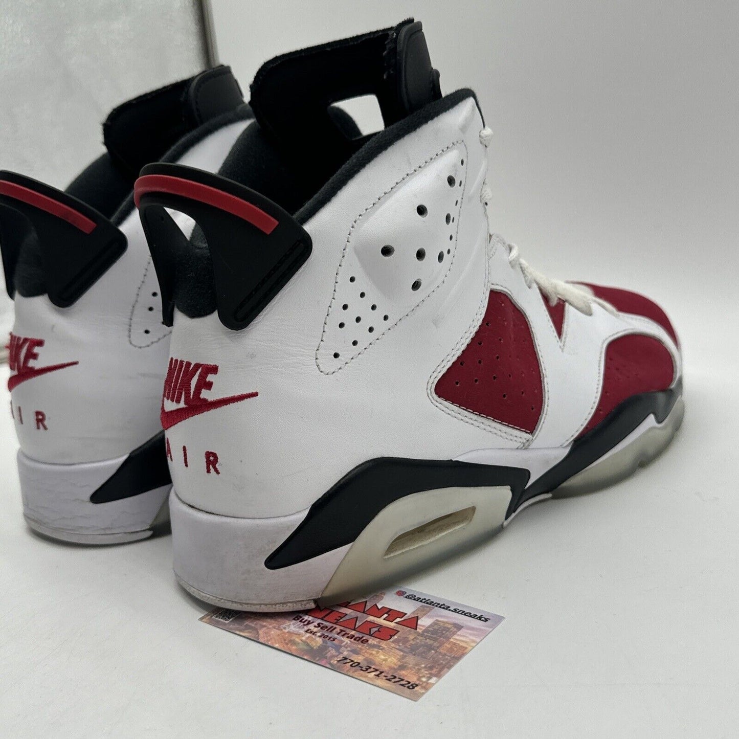 Size 11.5 - Jordan 6 Retro OG Mid Carmine White Red Black Suede Leather Nike Air