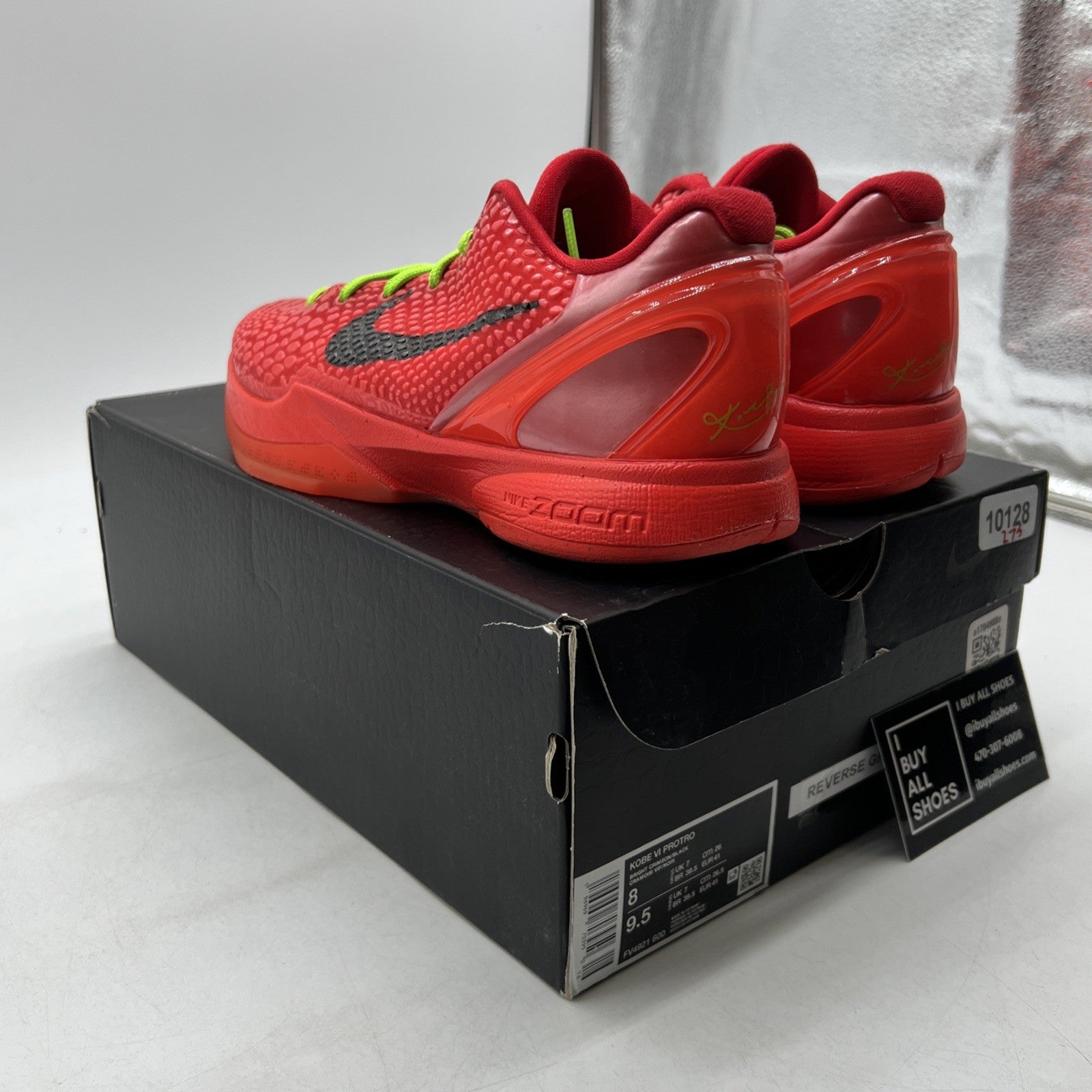 Size 8 - Nike Kobe 6 Protro Low Reverse Grinch (FV4921-600)