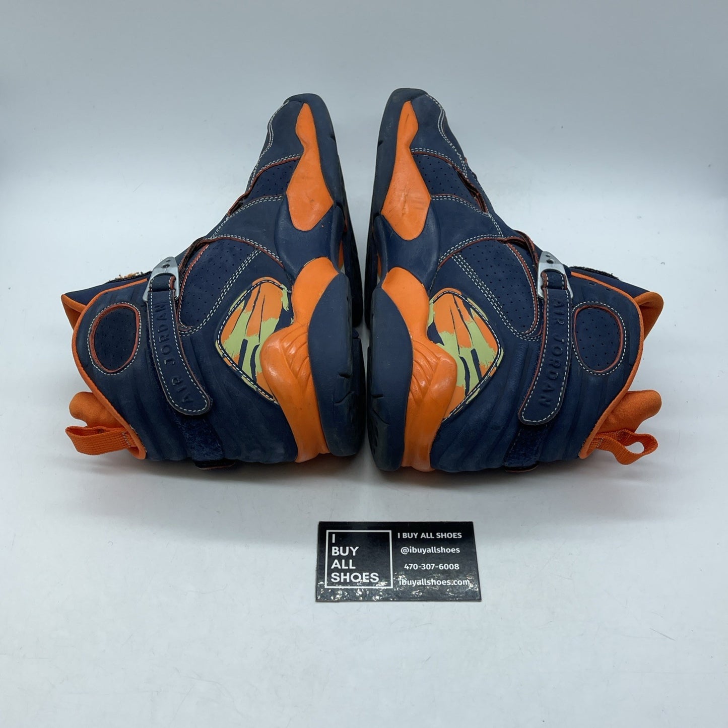 Size 9 - Air Jordan 8 Retro LS Pea Pods Blue Orange Suede (316324-481)
