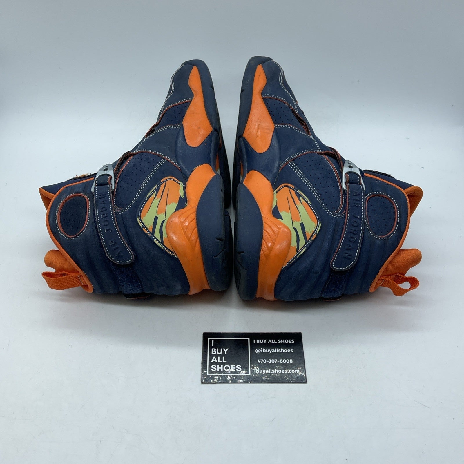 Size 9 - Air Jordan 8 Retro LS Pea Pods Blue Orange Suede (316324-481)
