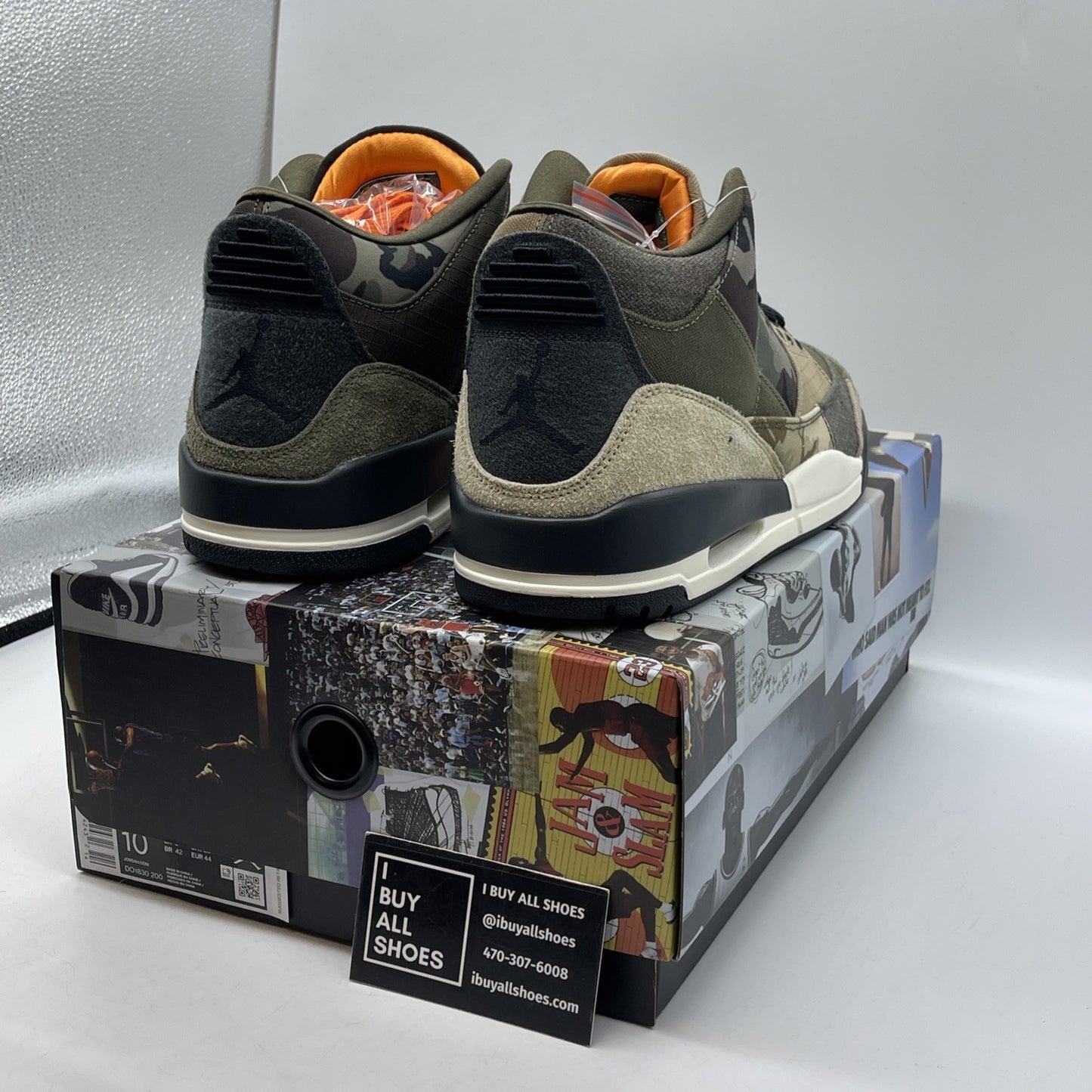 Size 10 - Jordan 3 Retro Patchwork 2021 Brown Green Black (DO1830-200)